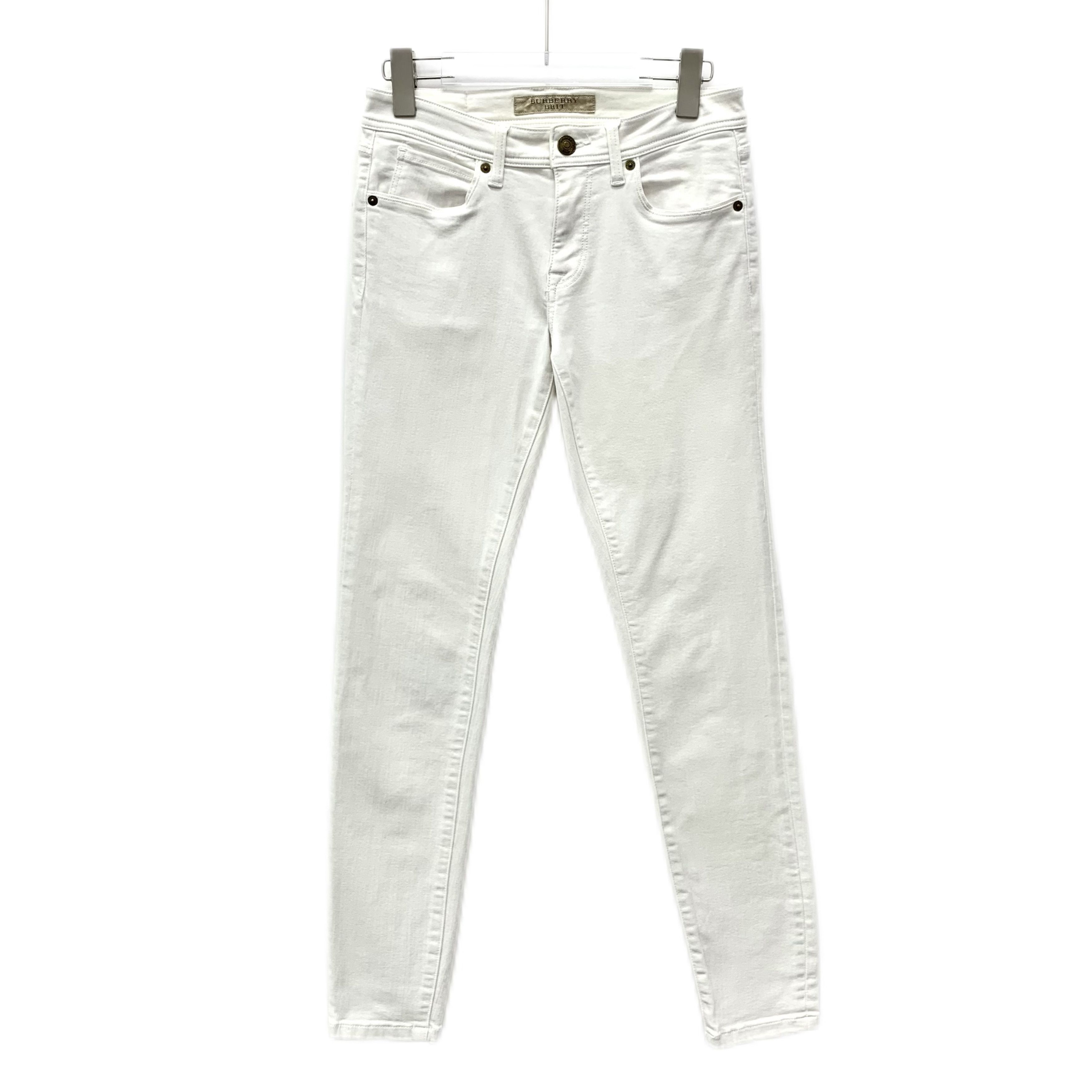 Burberry White Cotton Denim Jeans (Size 27)