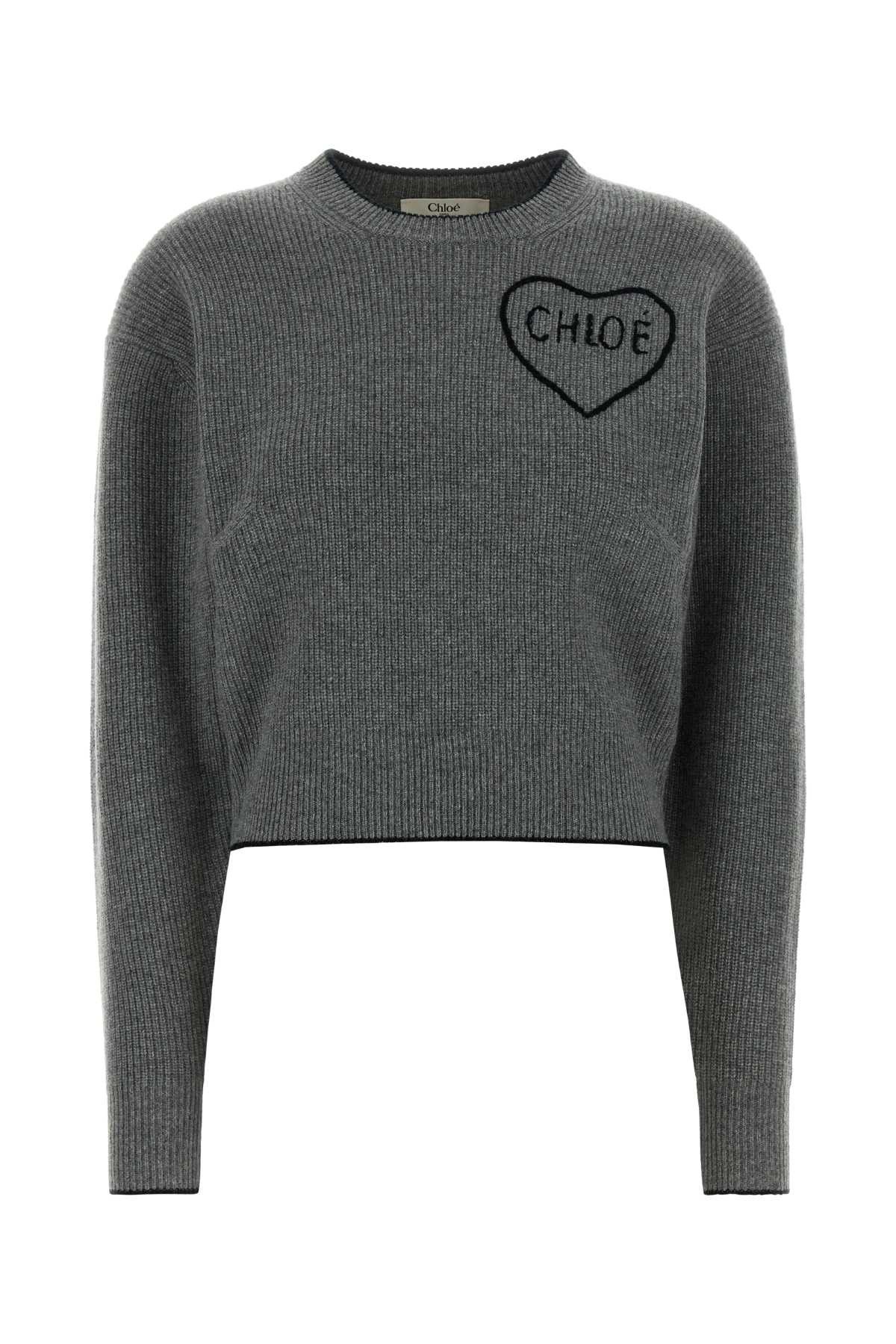 Dark Grey Wool Blend Sweater