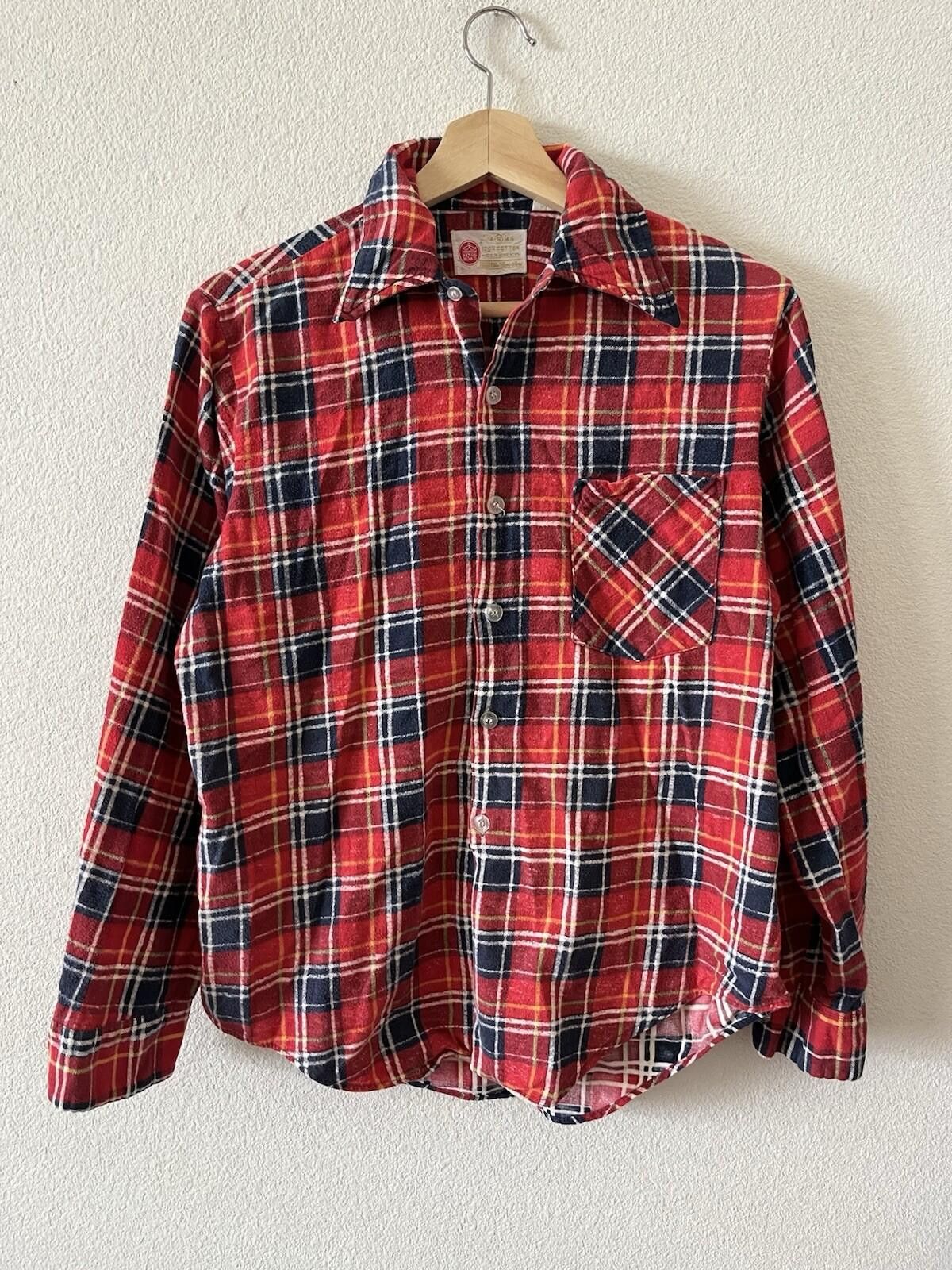 Sears Vintage 70s Sears Kings Road Plaid Flannel Shirt S⁠ Size US L / EU 52-54 / 3 - 1 Thumbnail