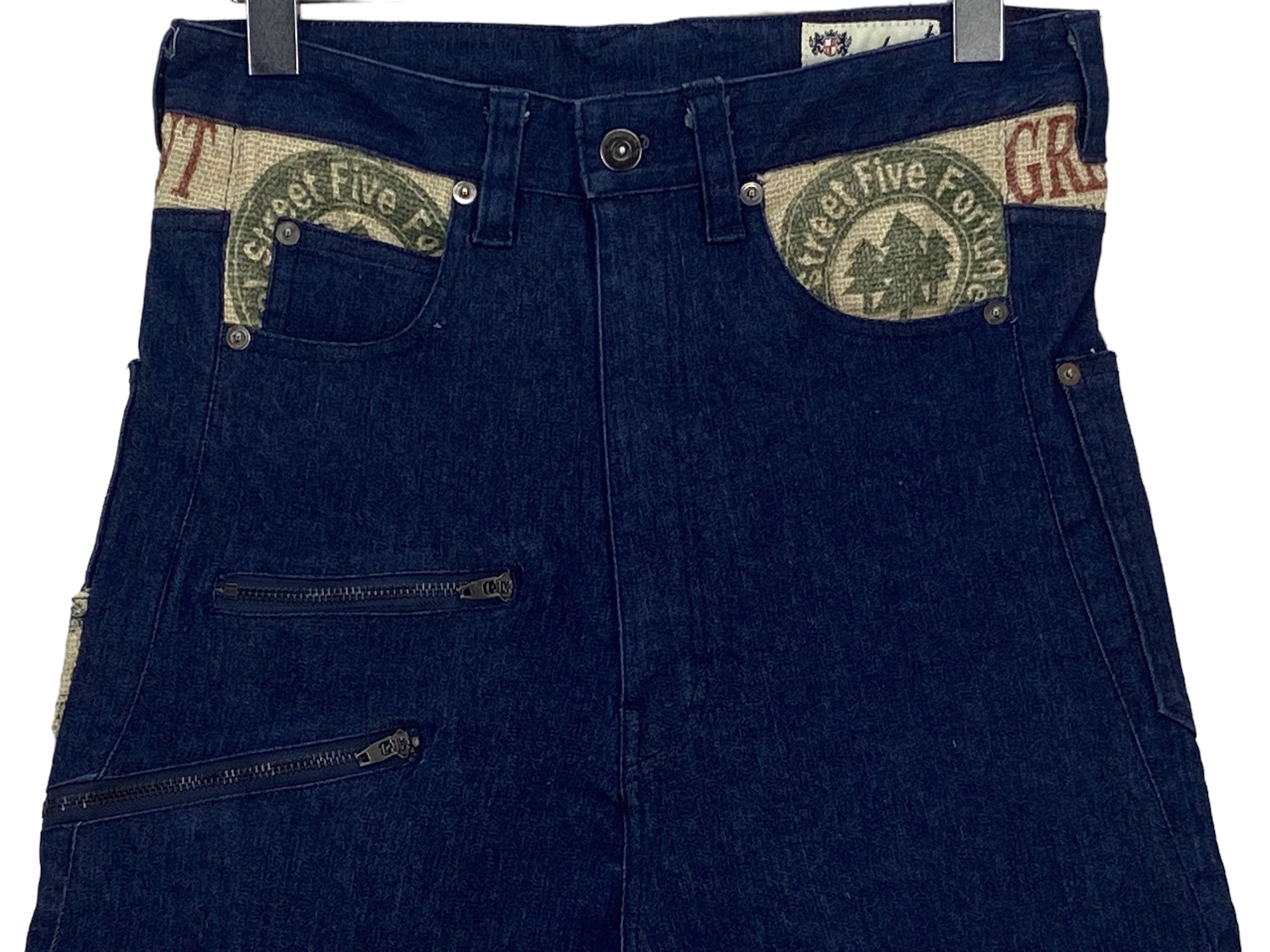 Japanese Brand Drop Crotch Multzipper Pocket Jeans Size US 31 - 3 Thumbnail