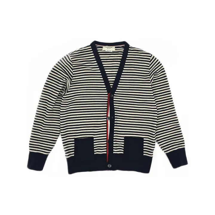 Thom Browne Thom Browne Striped Knit Cardigan 0079 Size US S / EU 44-46 / 1 - 1 Thumbnail