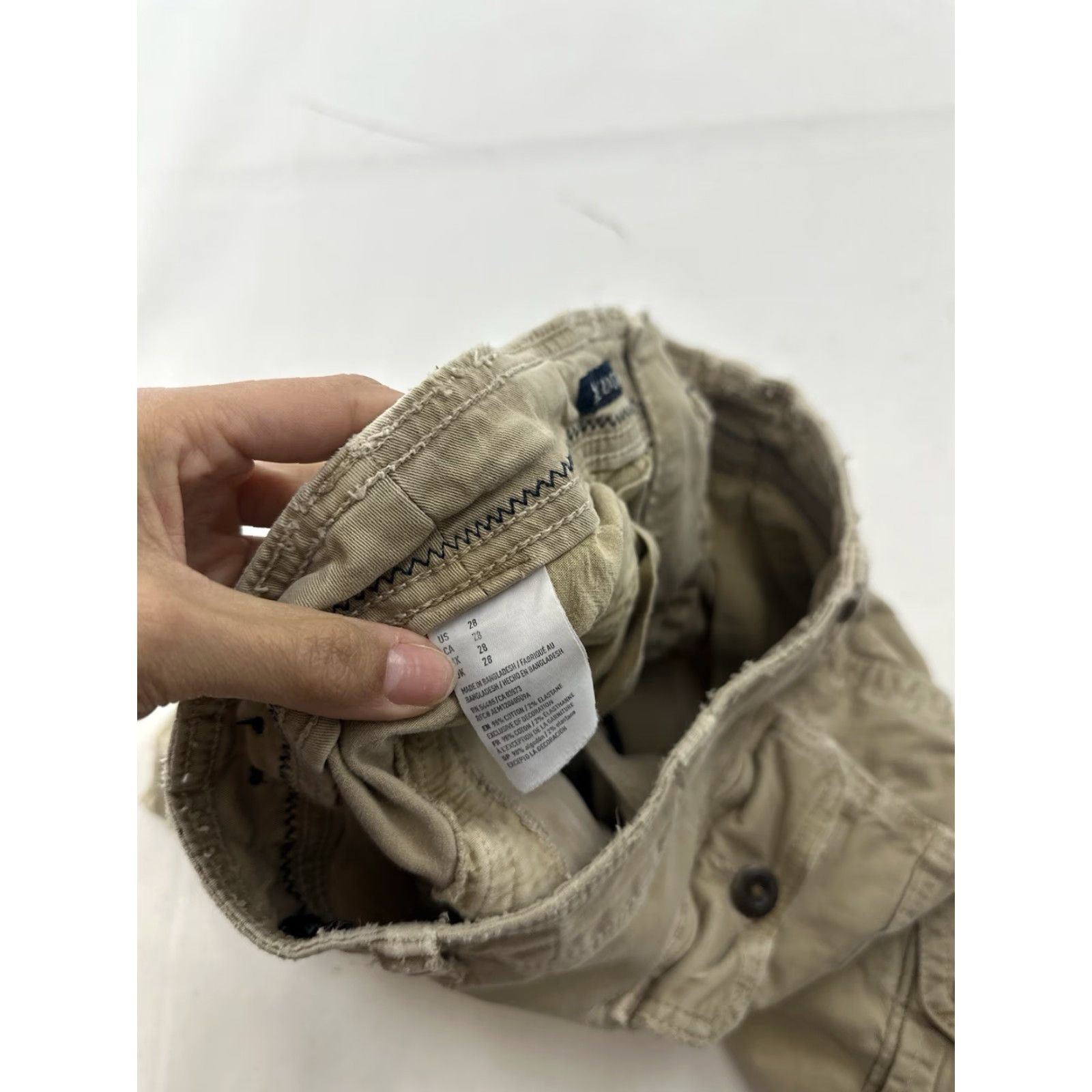 American Eagle Outfitters VINTAGE American Eagle Cargo Shorts Mens 28 Khaki Classic Y2K Casual Size US 28 / EU 44 - 4 Thumbnail