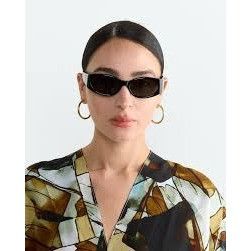 Jacquemus Jacquemus OVALO JAC/4 C10 Sunglasses Amber Cat Eye Frame Size ONE SIZE - 2 Thumbnail