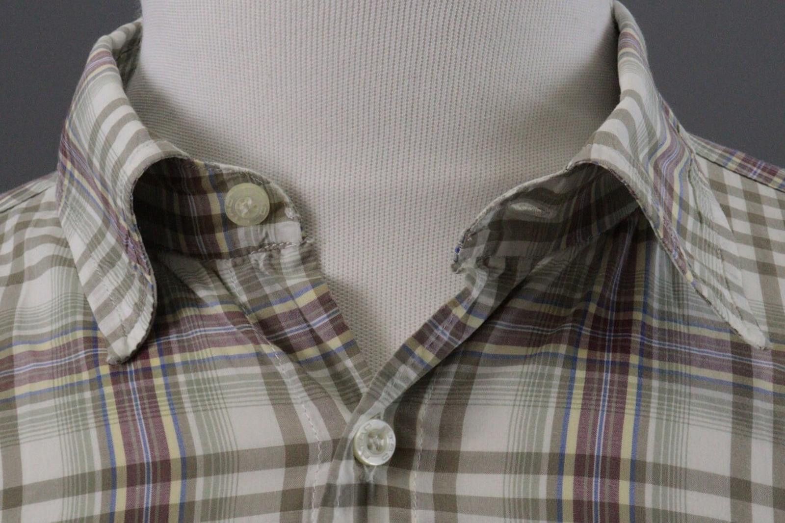 Etro Etro Milano Beige Check Button Down Shirt Size XL Size US XL / EU 56 / 4 - 4 Thumbnail