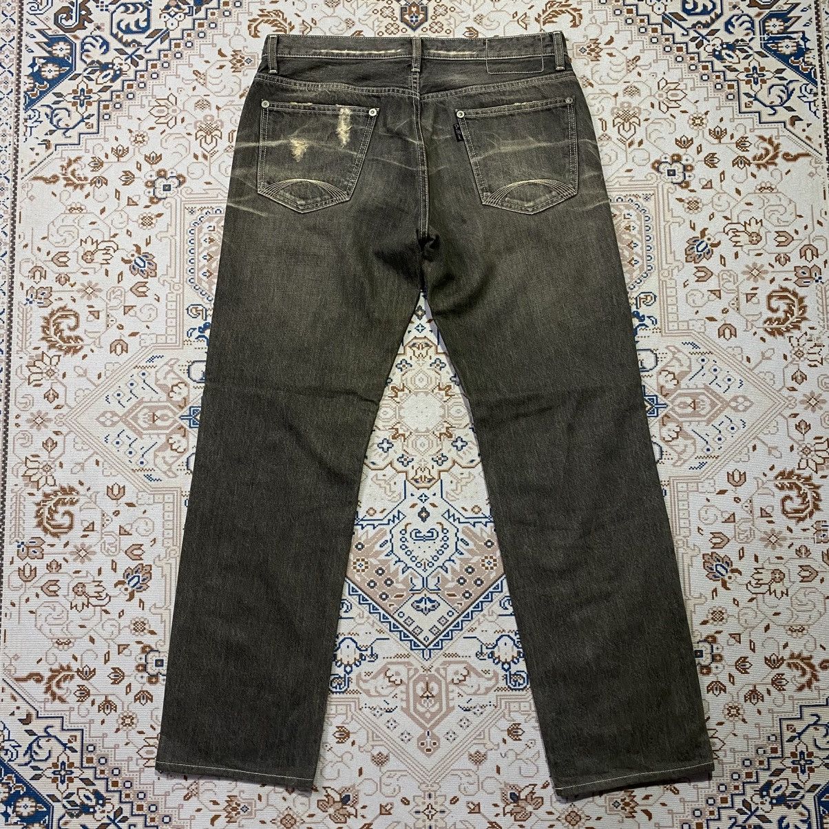 If Six Was Nine × Le Grande Bleu (L.G.B.) 2000s Y2K On Board Beautiful Fade Jeans Size US 30 / EU 46 - 2 Thumbnail