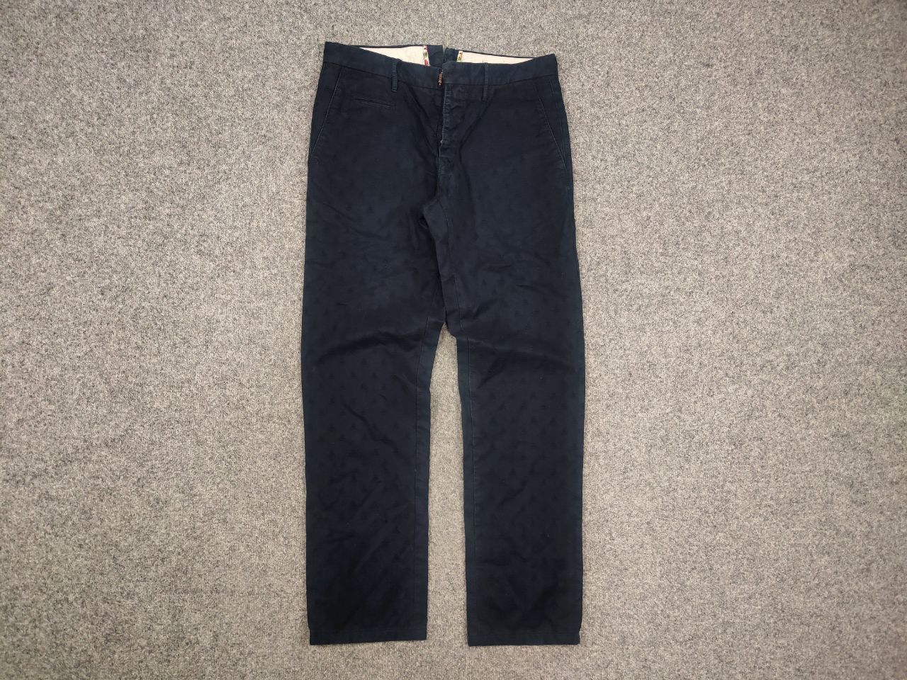 Incotex Incotex Slowear Blue Textured print Trouser chino Pants Size US 32 / EU 48 - 2 Thumbnail