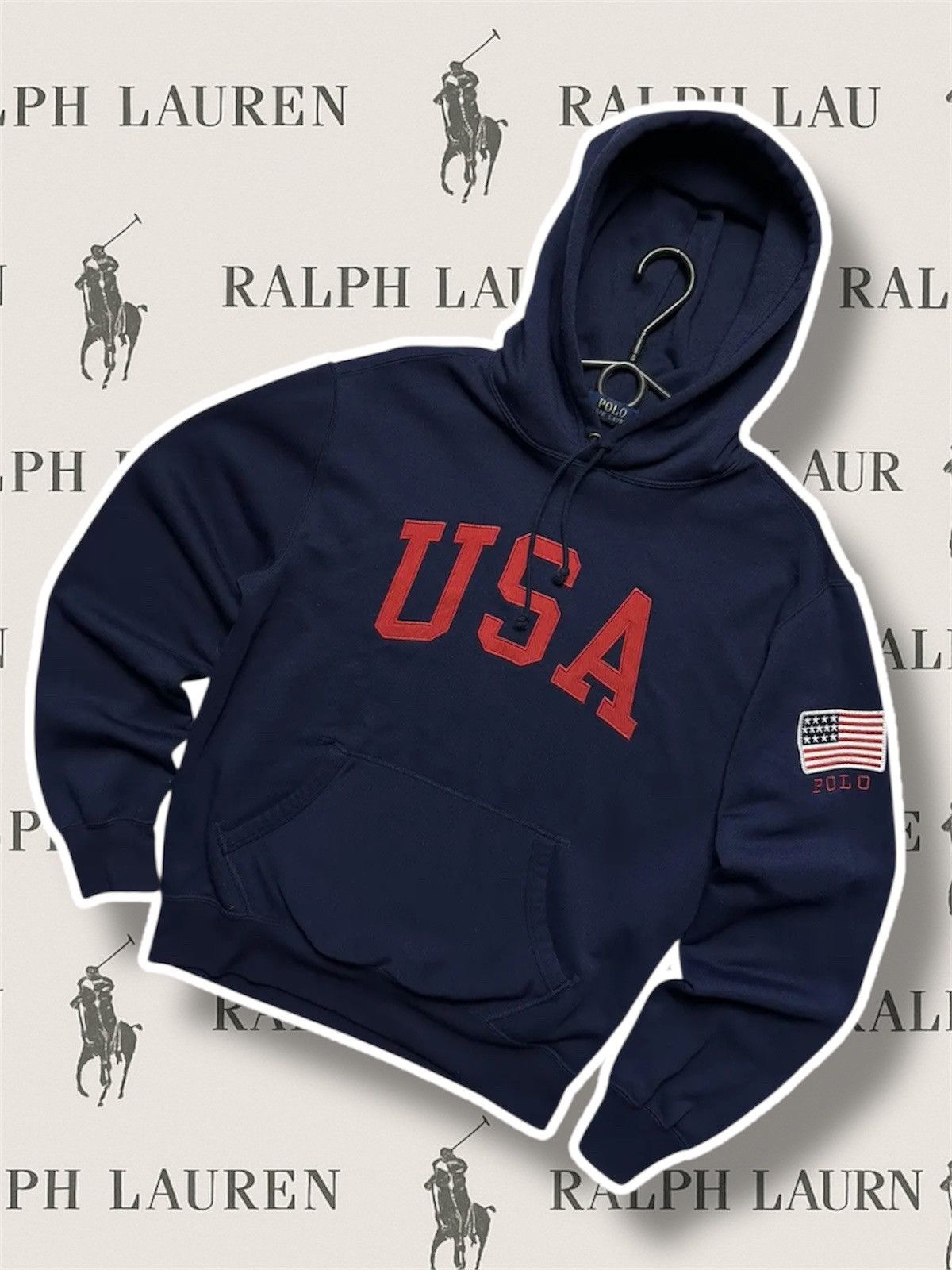 Polo Ralph Lauren Vintage polo Ralph Lauren Hoodie USA big logo size M Size US M / EU 48-50 / 2 - 1 Thumbnail