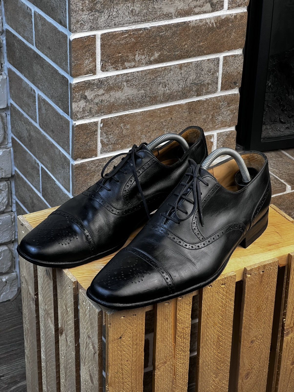 J.M. Weston J.M Weston Black Leather Cap Toe Oxford Brogues Shoes UK7 Size US 8 / EU 41 - 3 Thumbnail