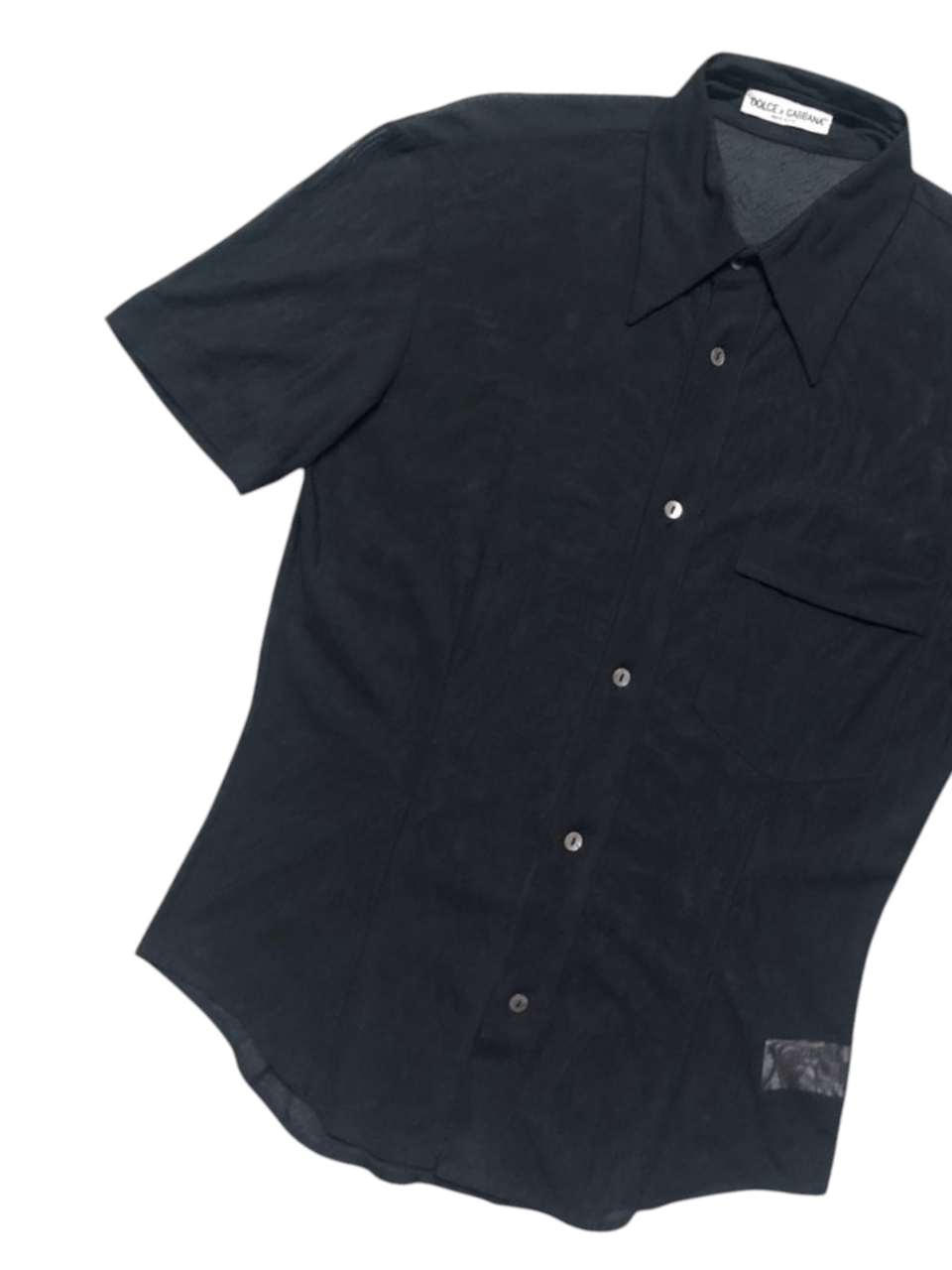 Dolce & Gabbana × Vintage Vintage Dolce & Gabbana Mesh Shirt Button Up Single Pocket Size US S / EU 44-46 / 1 - 6 Thumbnail