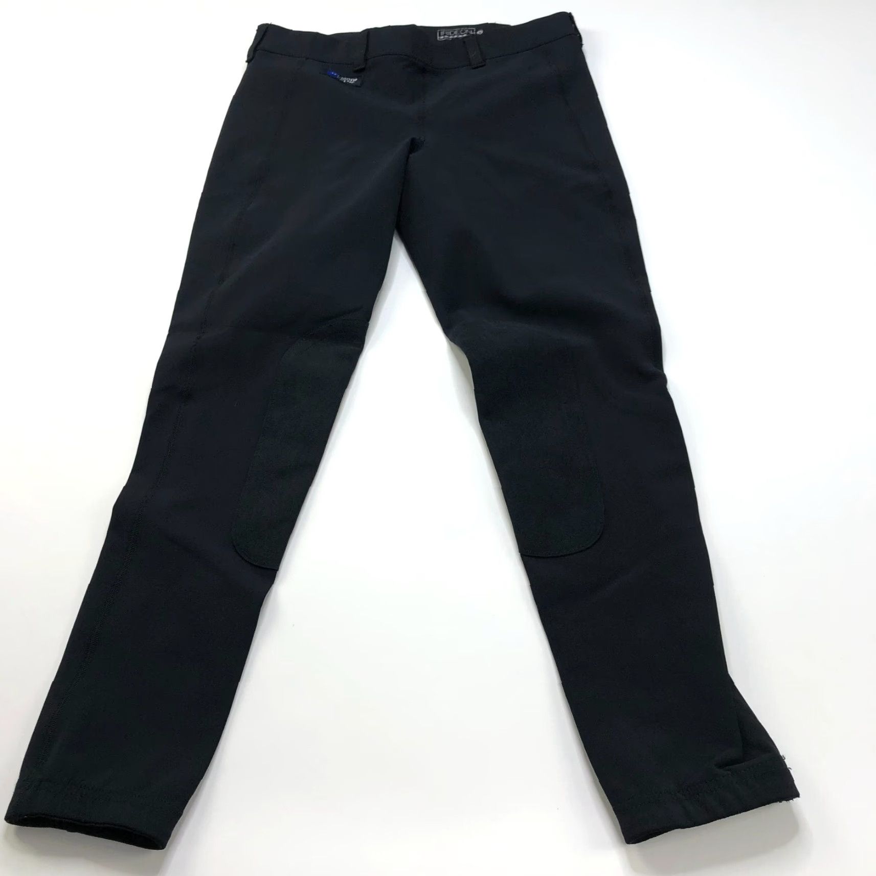 Vintage Irideon Large (Fit 30W 26.5L) Equestrian Breeches Mid Rise Knee Patch Pants Women Pants Black Solid Modern Casual Size 36" / US 14 / IT 50 - 3 Thumbnail