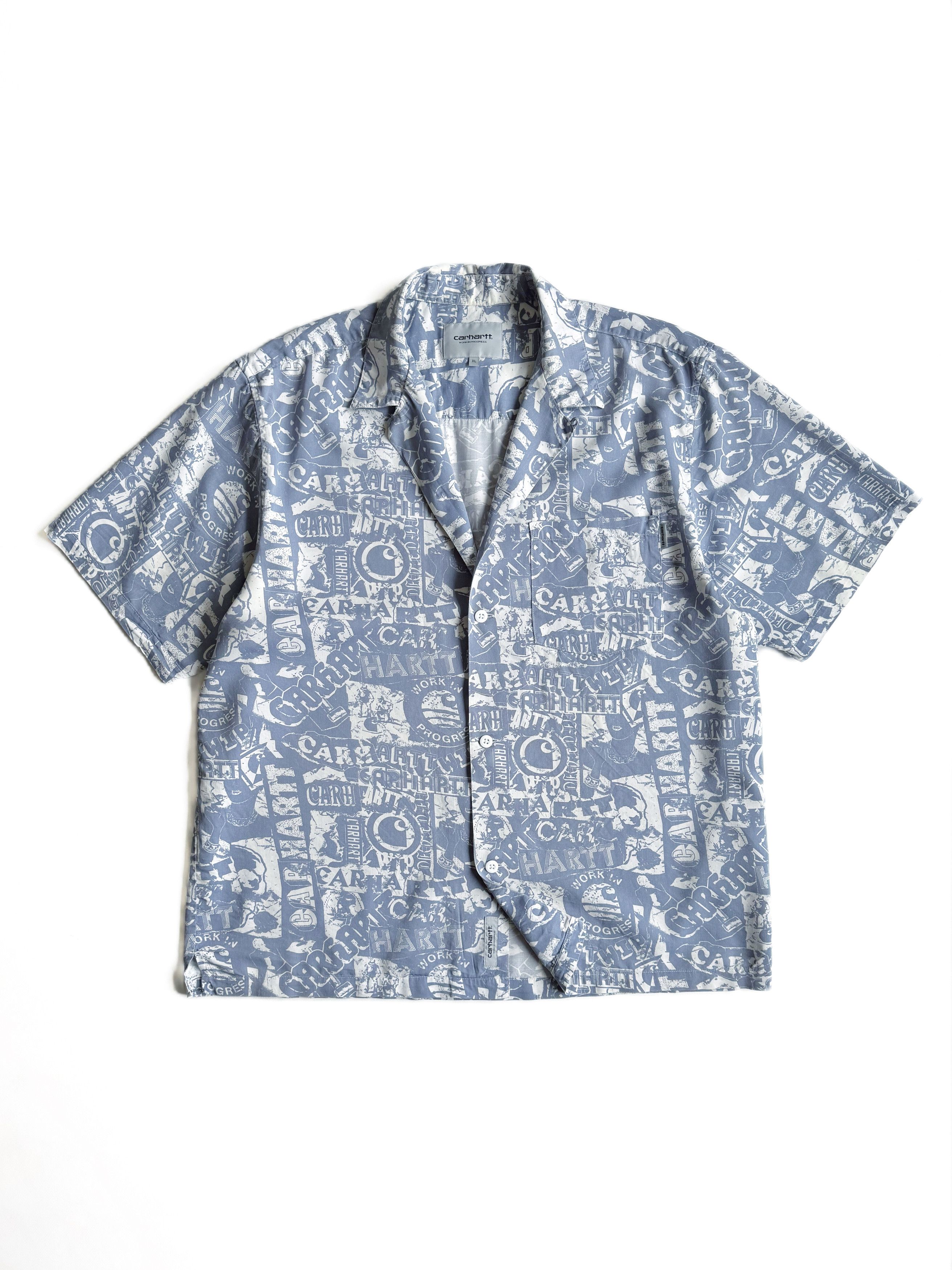 Carhartt Men's Carhartt S/S Collage Hawaiian Shirt (XL) Size US XL / EU 56 / 4 - 1 Thumbnail