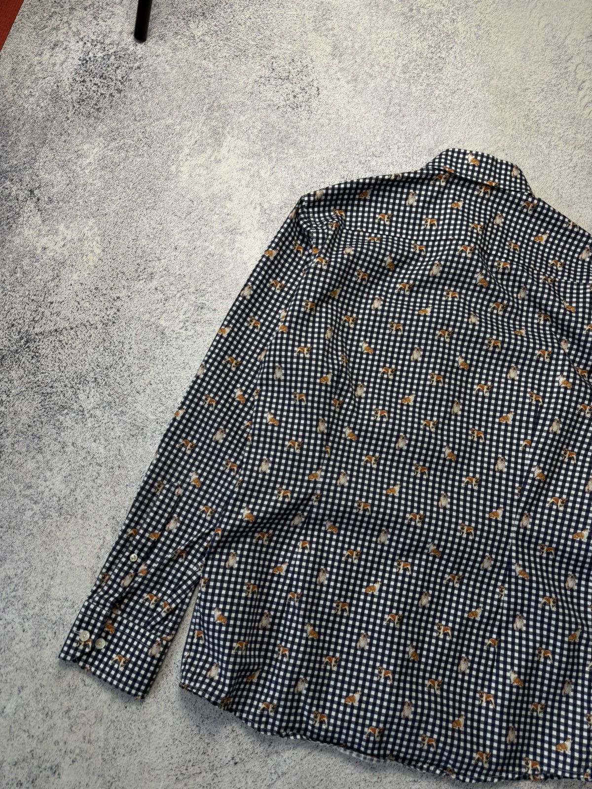 Eton ETON Mens Button Down Monogram Mops Slim Long Sleeve Shirt Size US M / EU 48-50 / 2 - 20 Thumbnail