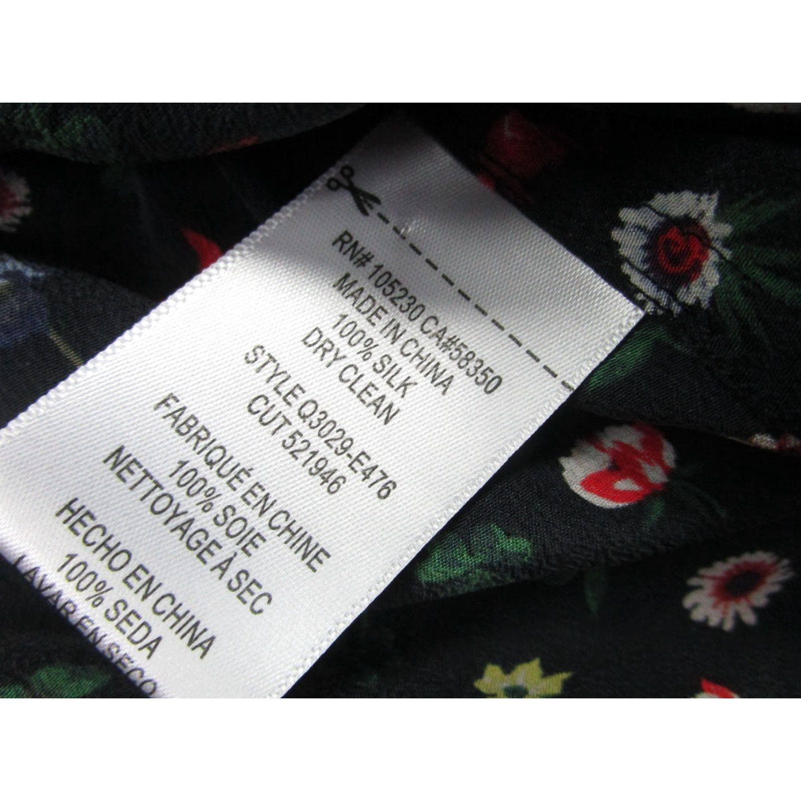 Equipment EQUIPMENT Femme Black Floral Silk Shift Dress Women's Medium 3/4 Sleeve Casual Size M / US 6-8 / IT 42-44 - 7 Thumbnail