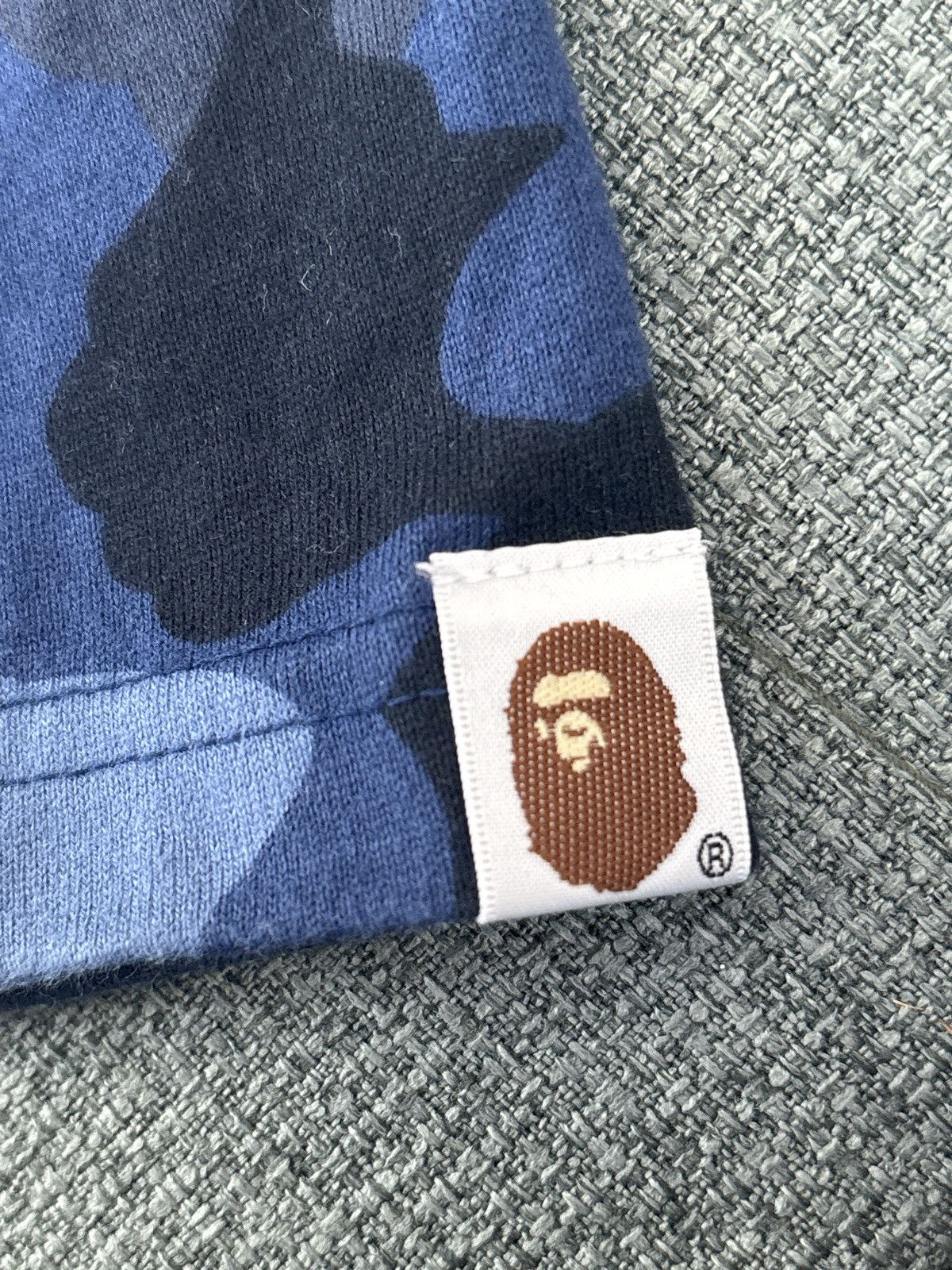 Bape Bape Blue Camo College Tee Size US L / EU 52-54 / 3 - 4 Thumbnail