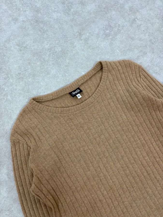 Dolce & Gabbana 2000s Dolce & Gabbana Beige Wool Sweater Size US XS / EU 42 / 0 - 5 Thumbnail