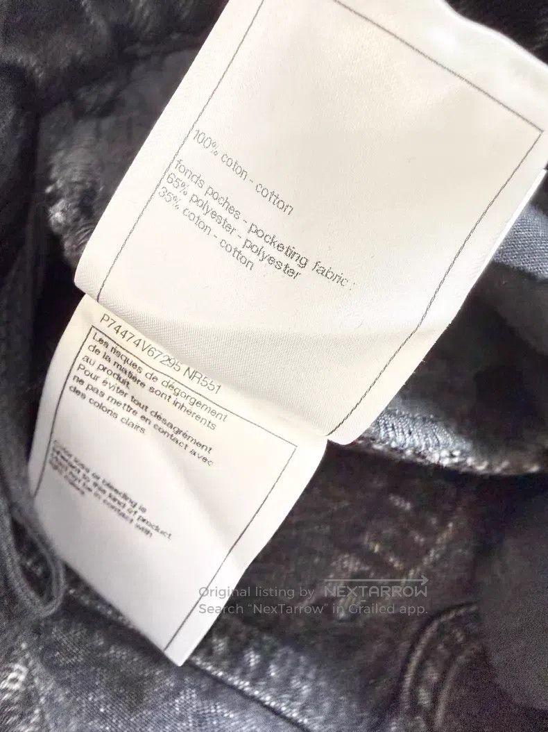 Chanel Chanel Leather chain rolled-edge denim trousers Size 25" / US 0 / IT 36 - 8 Thumbnail