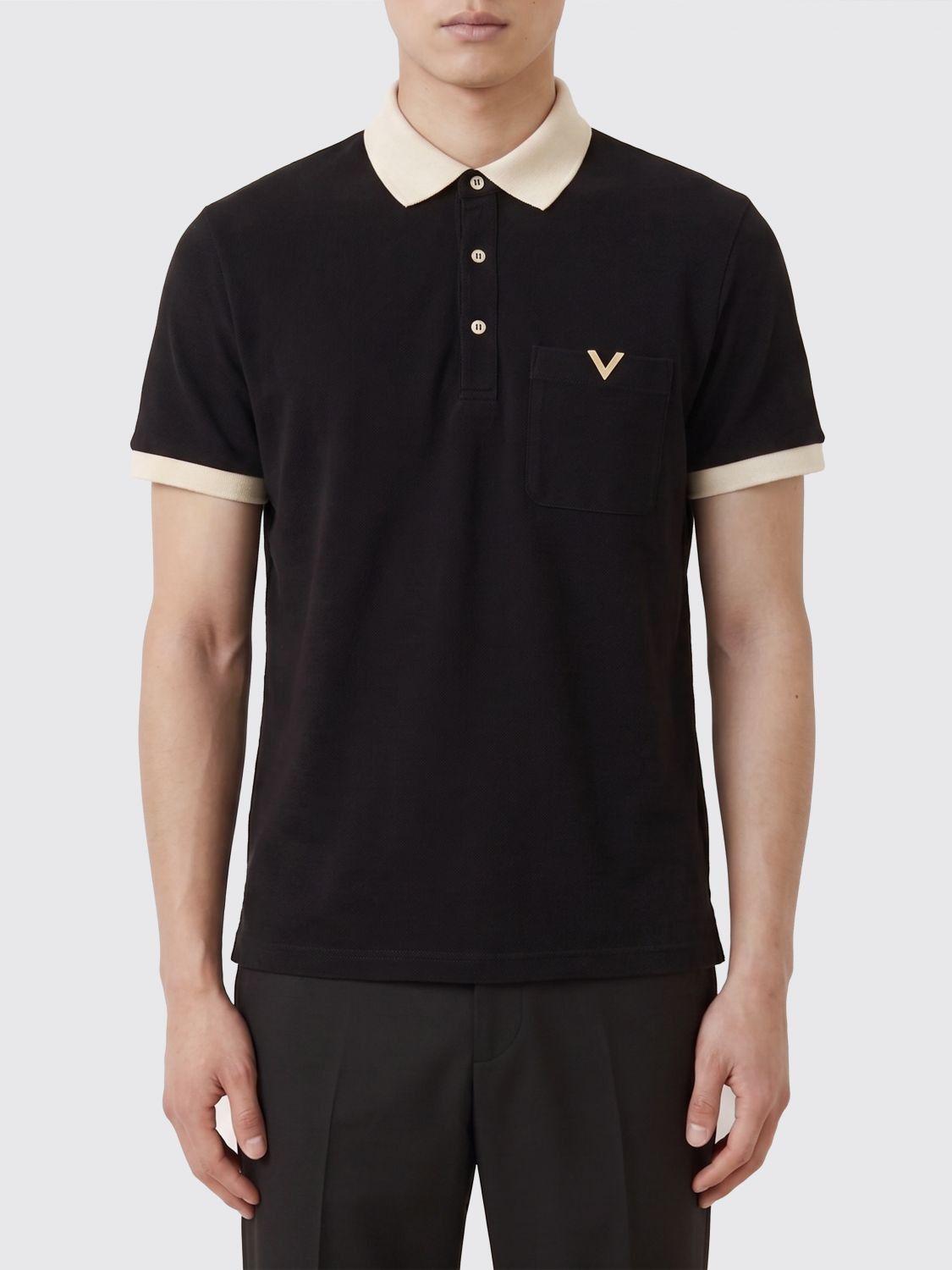Valentino Valentino Polo Shirt Men Black Size US M / EU 48-50 / 2 - 1 Thumbnail