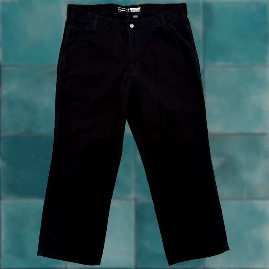Carhartt VINTAGE Carhartt Relaxed Fit Black Work Pants Mens Cotton Canvas Utility Carpenter 38x28 Size US 38 / EU 54 - 1 Thumbnail