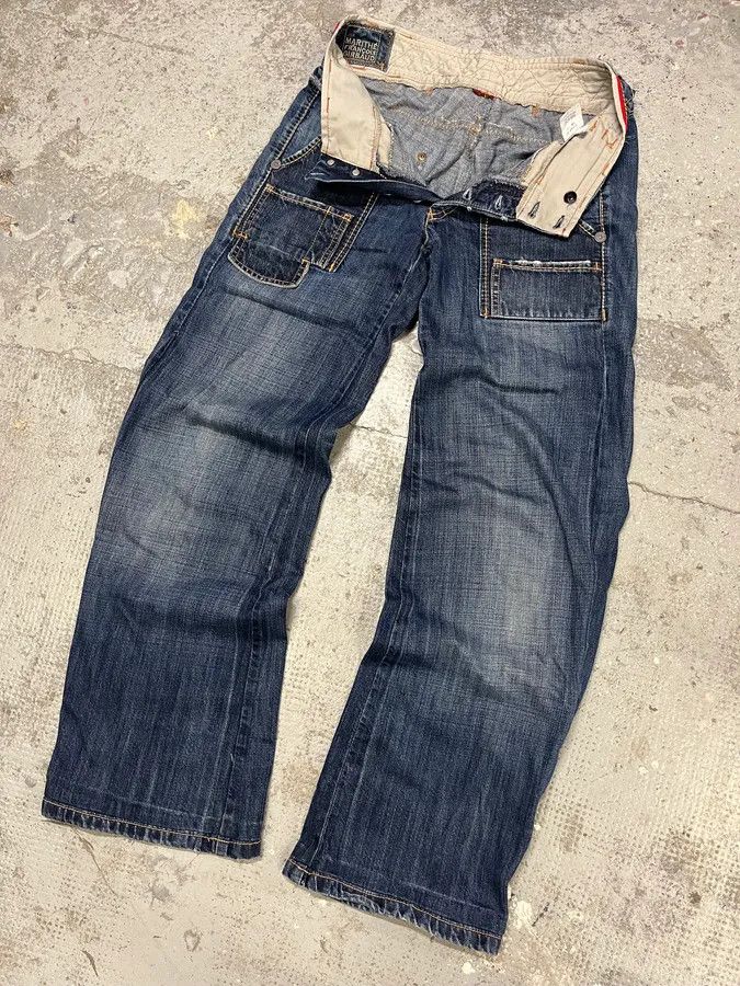Designer × Marithe + Francois Girbaud × Vintage 2000s Marithé + François Girbaud Wide Denim Jeans Size US 30 / EU 46 - 7 Thumbnail