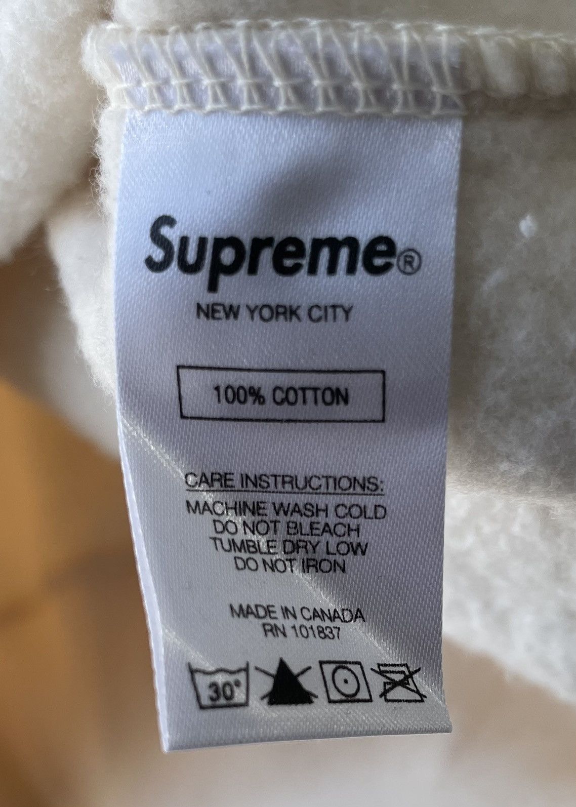 Supreme SUPREME New York SS 20 "Embryo" Natural Hoodie Size US M / EU 48-50 / 2 - 8 Thumbnail