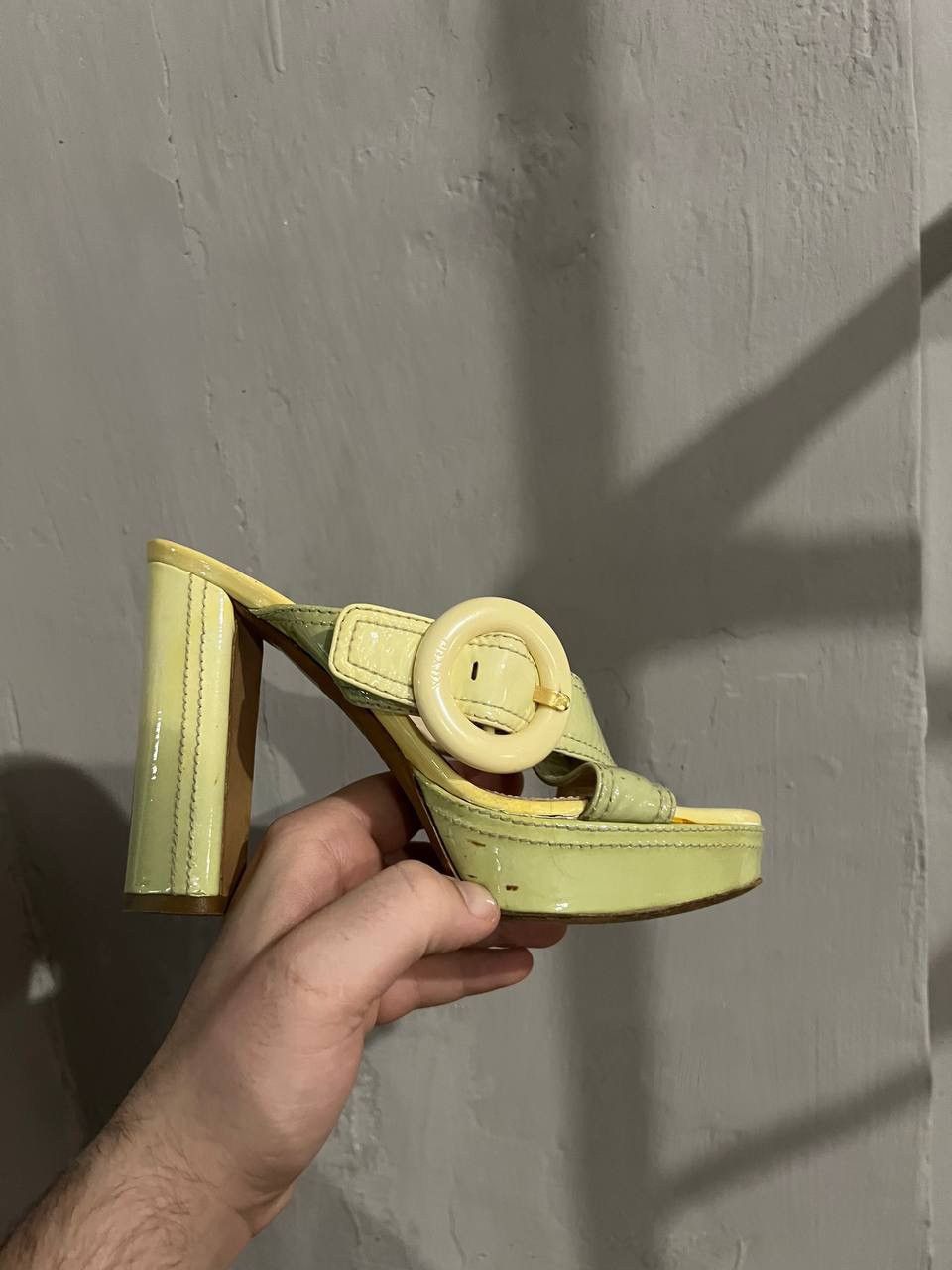Prada PRADA SANDALS PATERN LEATHER WOMEN VINTAGE HEELS SIZE 35 Size US 5 / IT 35 - 4 Thumbnail