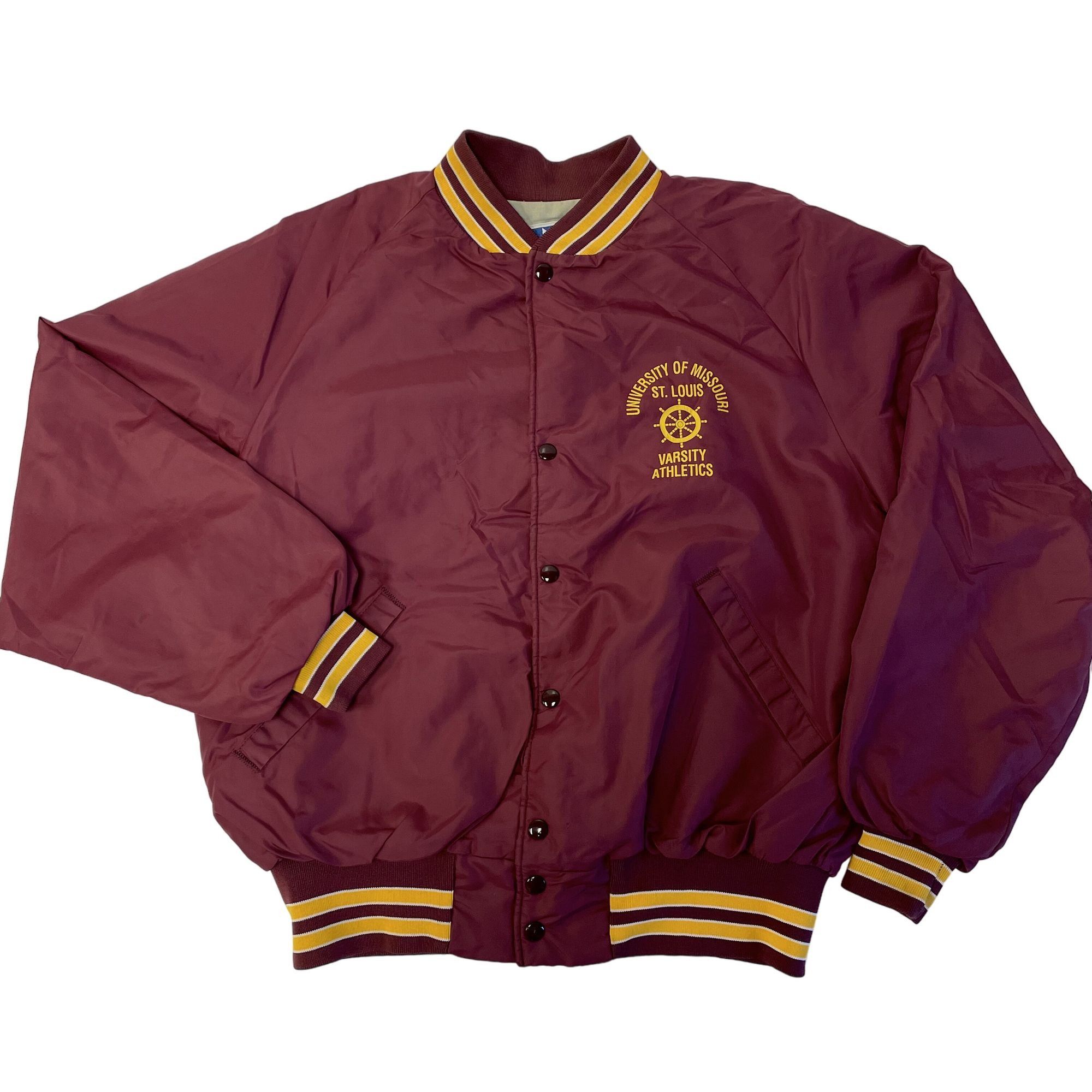 Dunbrooke Vtg Dunbrooke USA Maroon Nylon UM University Missouri jacket Size US XL / EU 56 / 4 - 1 Thumbnail