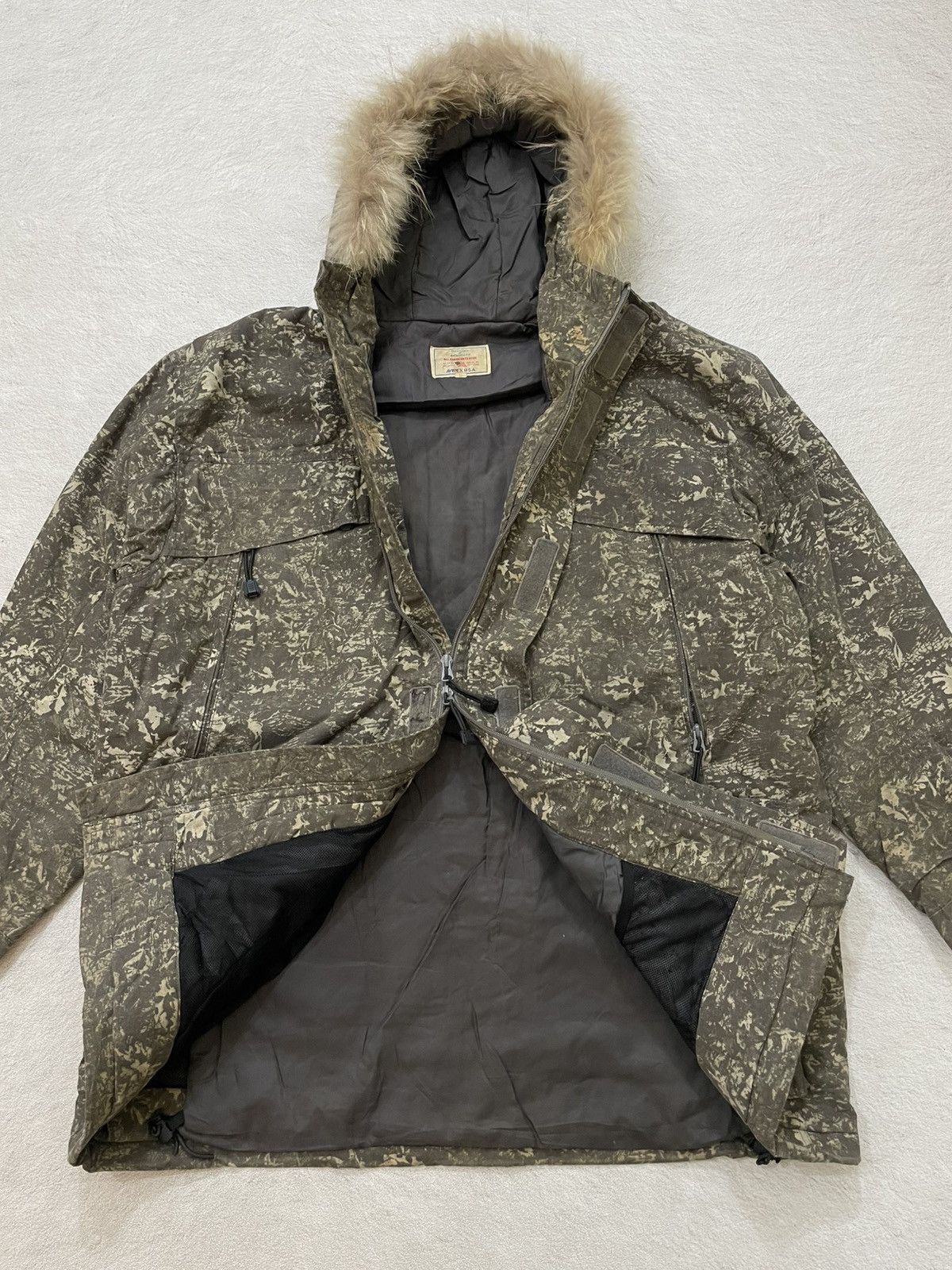 Avirex 2000s Avirex Camo Parka Fur Hood Heavy Utility Ifsix LGB Goa Size US XXL / EU 58 / 5 - 6 Thumbnail