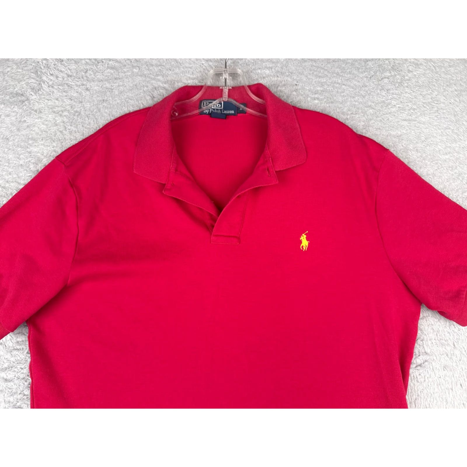 Ralph Lauren VINTAGE Ralph Lauren Polo Shirt Mens L Pink 100% Cotton Jersey Short Sleeve Regular Fit Logo Embroidered Collared Button Size US L / EU 52-54 / 3 - 4 Thumbnail