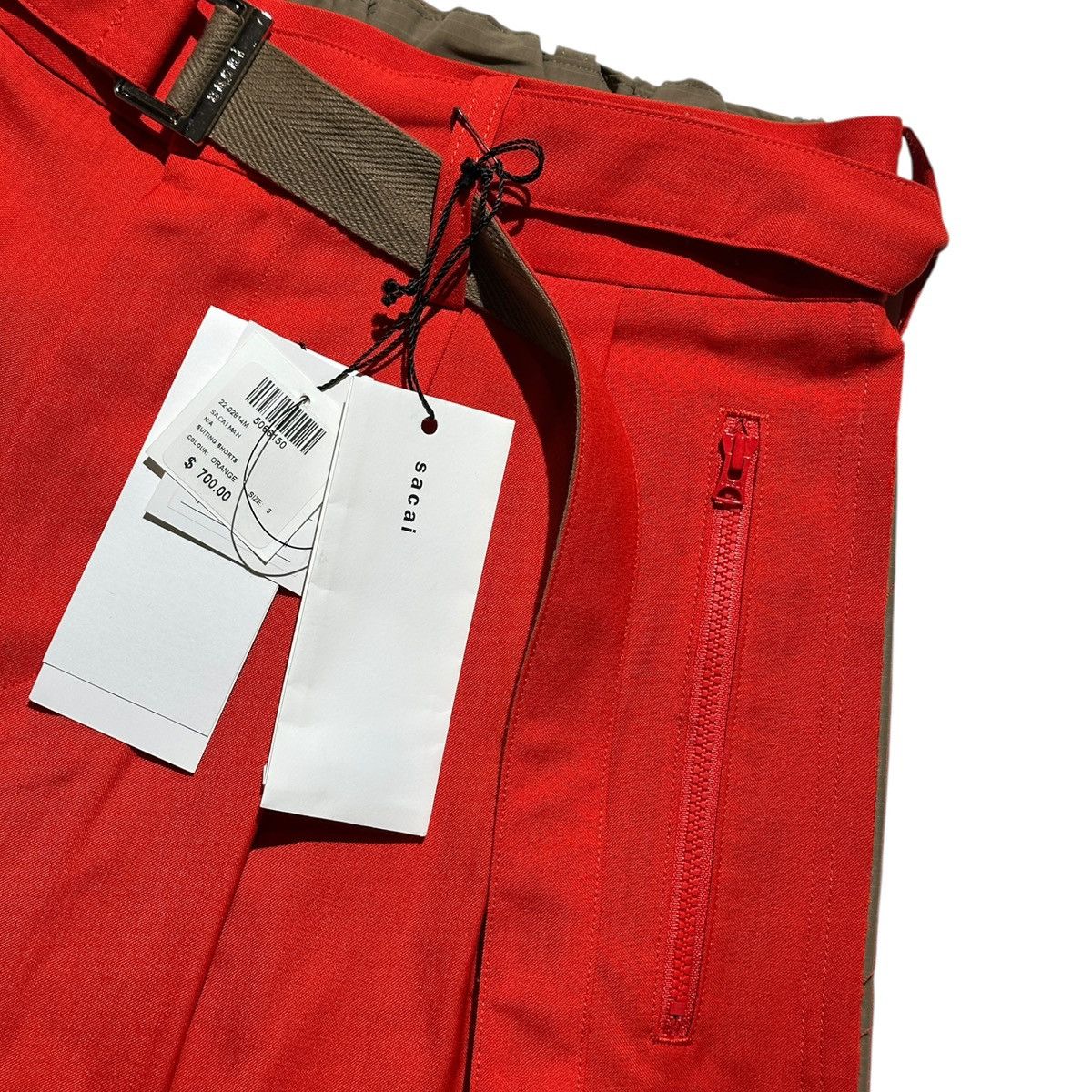 Sacai $700 Belted wide leg shorts Size US 34 / EU 50 - 2 Thumbnail