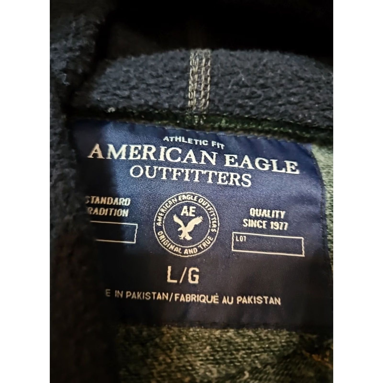 American Eagle Outfitters VINTAGE American Eagle Sweatshirt Mens Large Green Hoodie Eagle Graphic Print Shirt Top Size US L / EU 52-54 / 3 - 7 Thumbnail