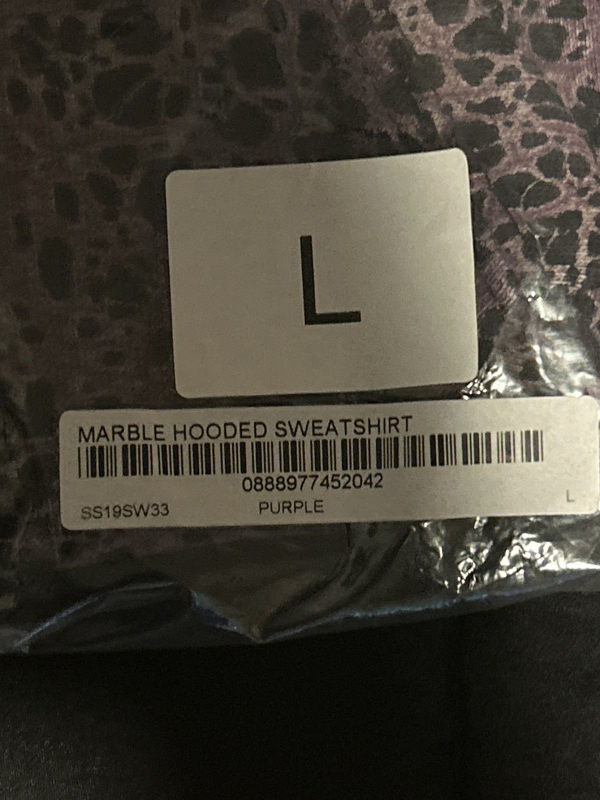 Supreme Supreme marble hoodie purple Size US L / EU 52-54 / 3 - 1 Thumbnail