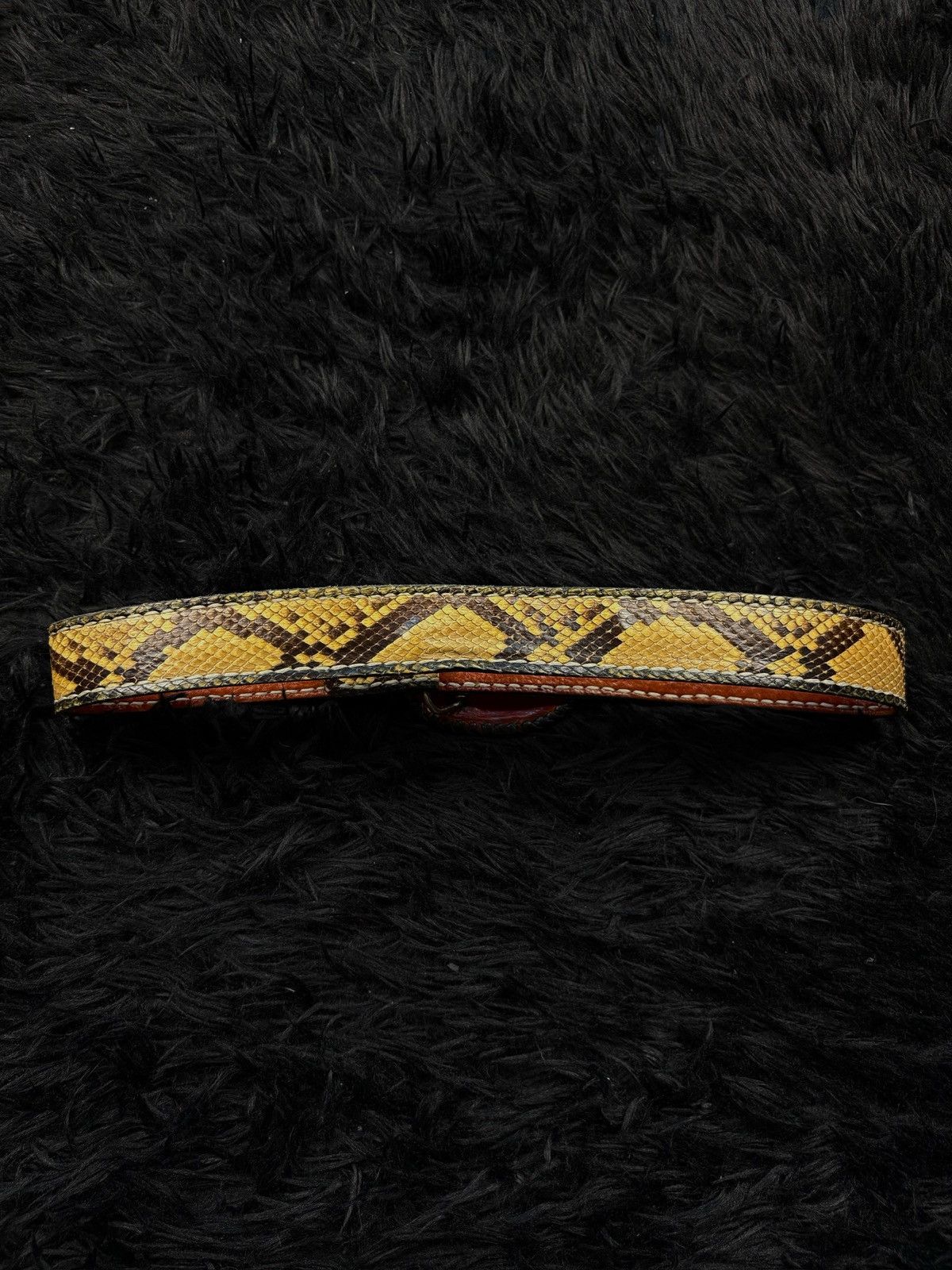 14th Addiction 14th Addiction Style Archive Python Shake Real Leather Belt Size ONE SIZE - 4 Thumbnail
