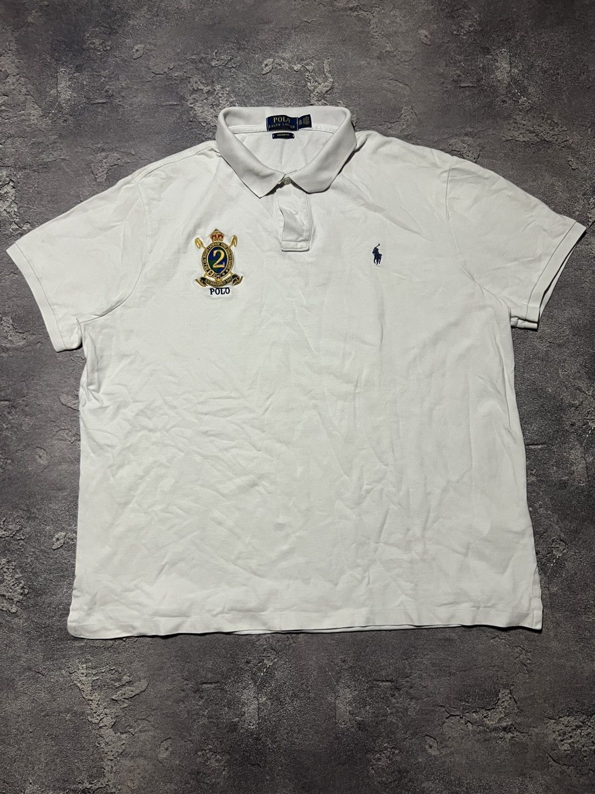 Ralph Lauren Vintage 90s Polo Ralph Lauren Big Logo Polo Tee Luxury Size US XXL / EU 58 / 5 - 1 Thumbnail