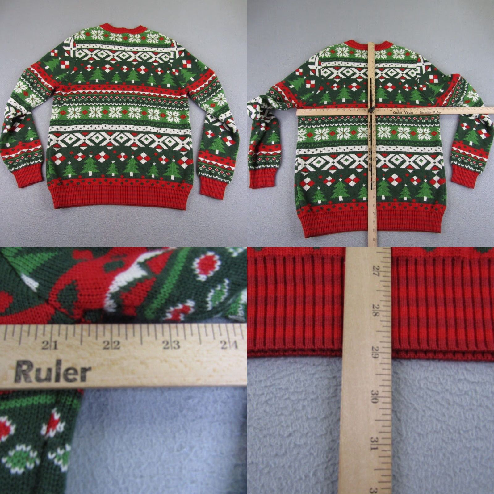 Vintage VINTAGE Tipsy Elves Christmas Sweater Mens Large Holiday Pullover Green Geometric Knit Winter Casual Men Size US L / EU 52-54 / 3 - 8 Thumbnail