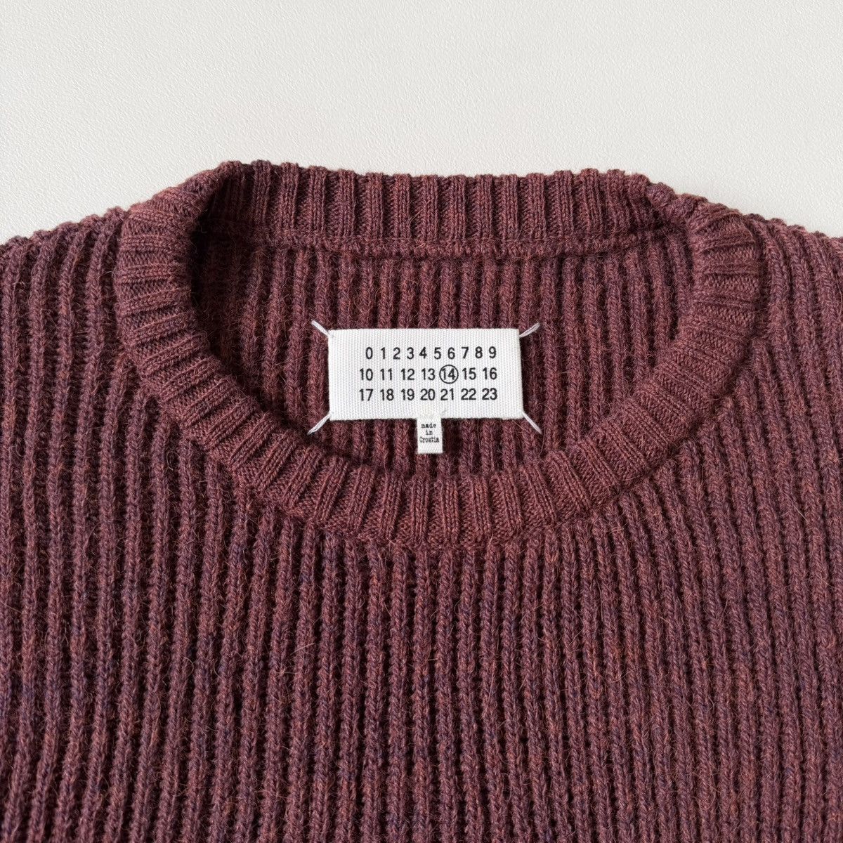 Maison Margiela A/W 16 Rust Orange Ribbed Alpaca Wool Sweater Size US M / EU 48-50 / 2 - 4 Thumbnail