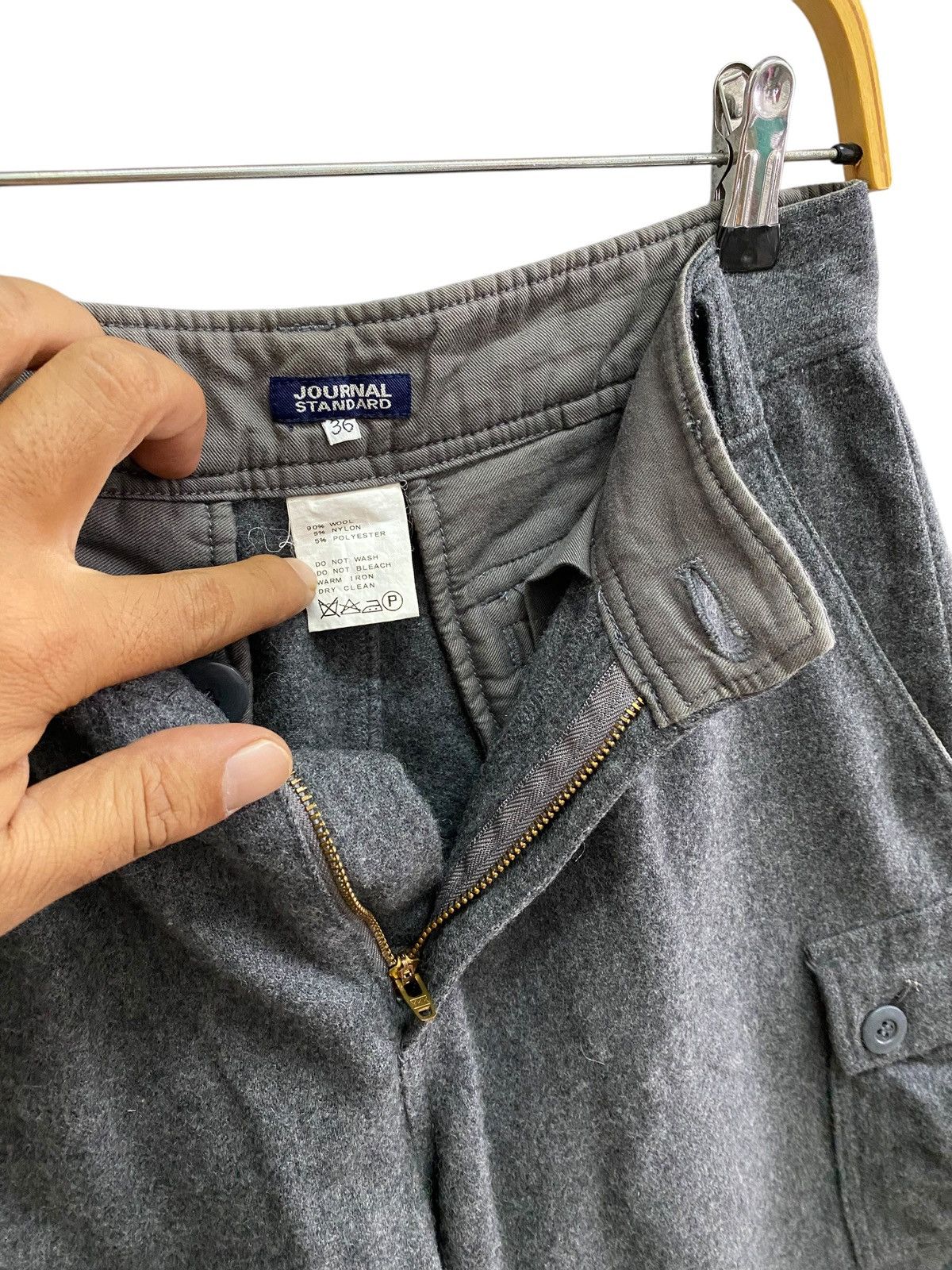 Journal Standard × Vintage Vintage Journal Standard Wool Cargo Baggy Shortpants Size 28" / US 6 / IT 42 - 7 Thumbnail