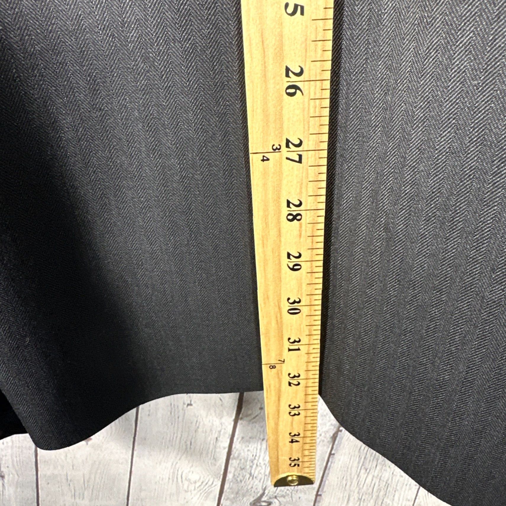 Brooks Brothers VINTAGE Brooks Brothers Blazer Men 43L Wool Herringbone Notch Lapel 2 Button Gray Regular Classic Size 46R - 7 Thumbnail