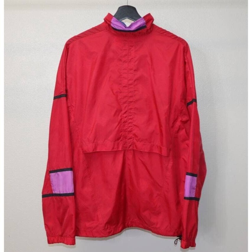 Nike Vintage 90s Nike Tag Neon Half Zip Pullover Windbreaker L Size US L / EU 52-54 / 3 - 2 Thumbnail