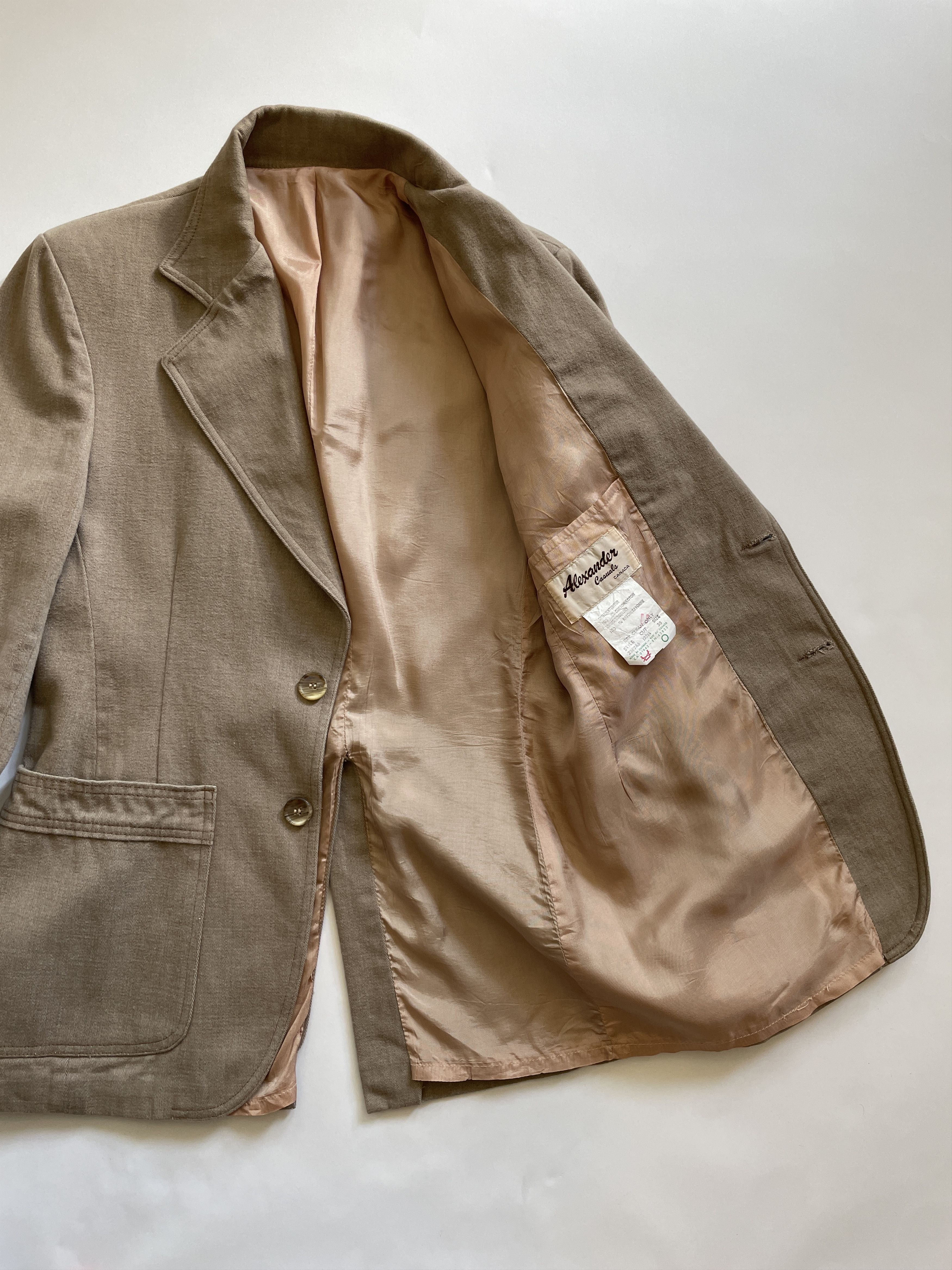 Vintage 1970s Chunky Collar Blazer Size 38R - 4 Thumbnail