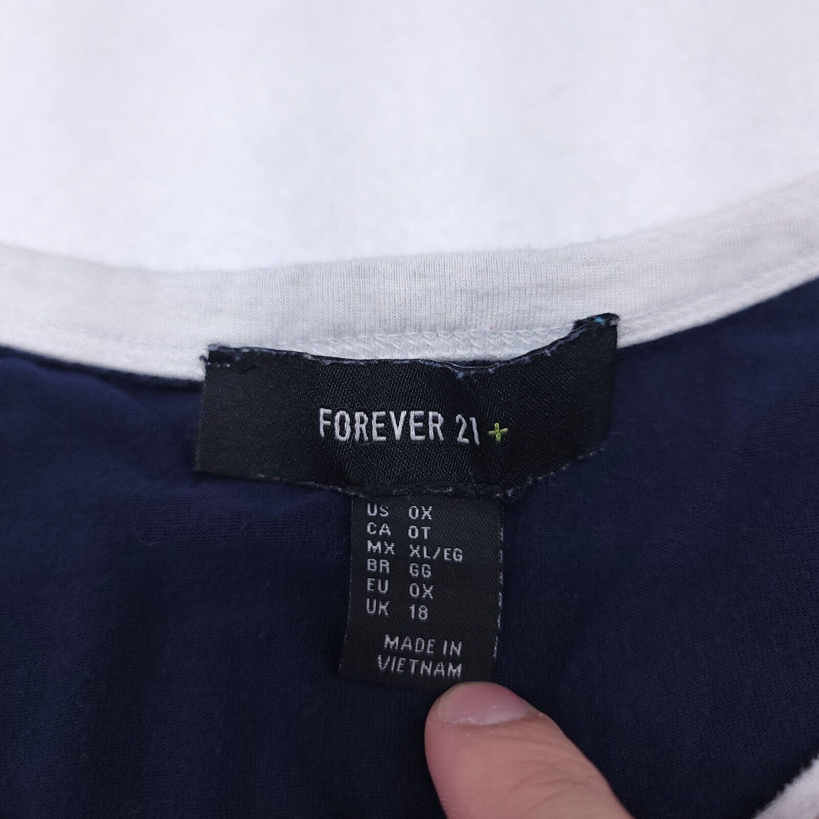 Forever 21 Forever 21 Casual Pullover Shirt Womens Size 0X Blue White Size XS / US 0-2 / IT 36-38 - 3 Thumbnail