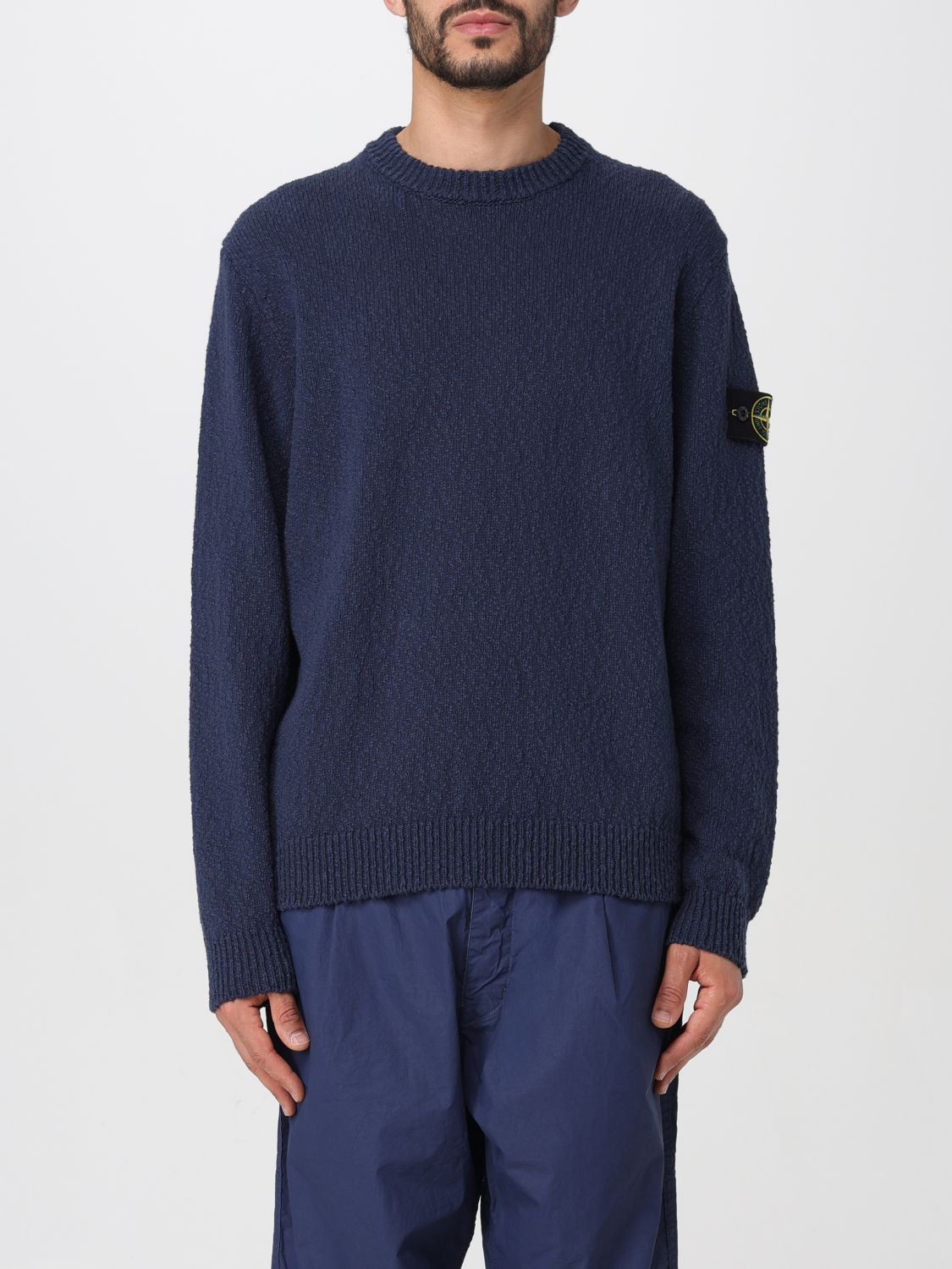 image of Stone Island Sweater Men Blue (Size Medium)
