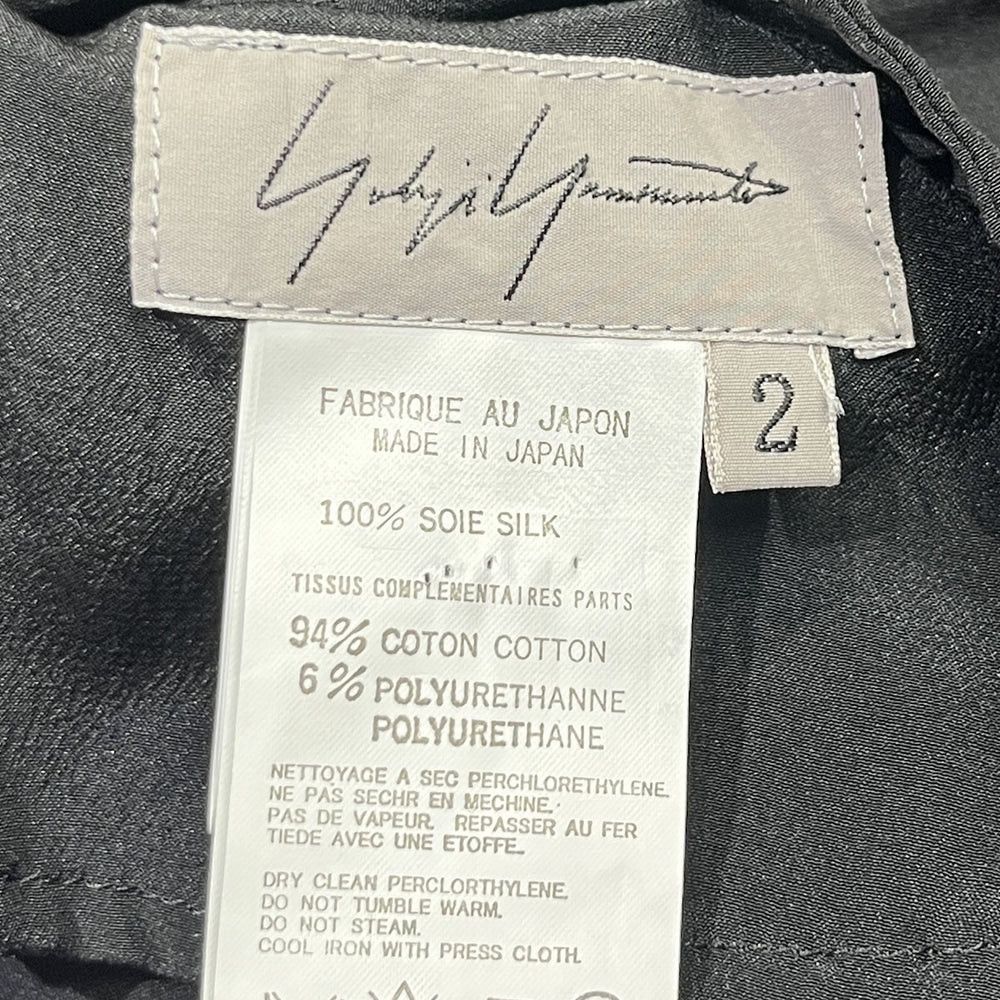 Yohji Yamamoto YOHJI YAMAMOTO // black silk Silk skirt Size US 29 - 7 Thumbnail