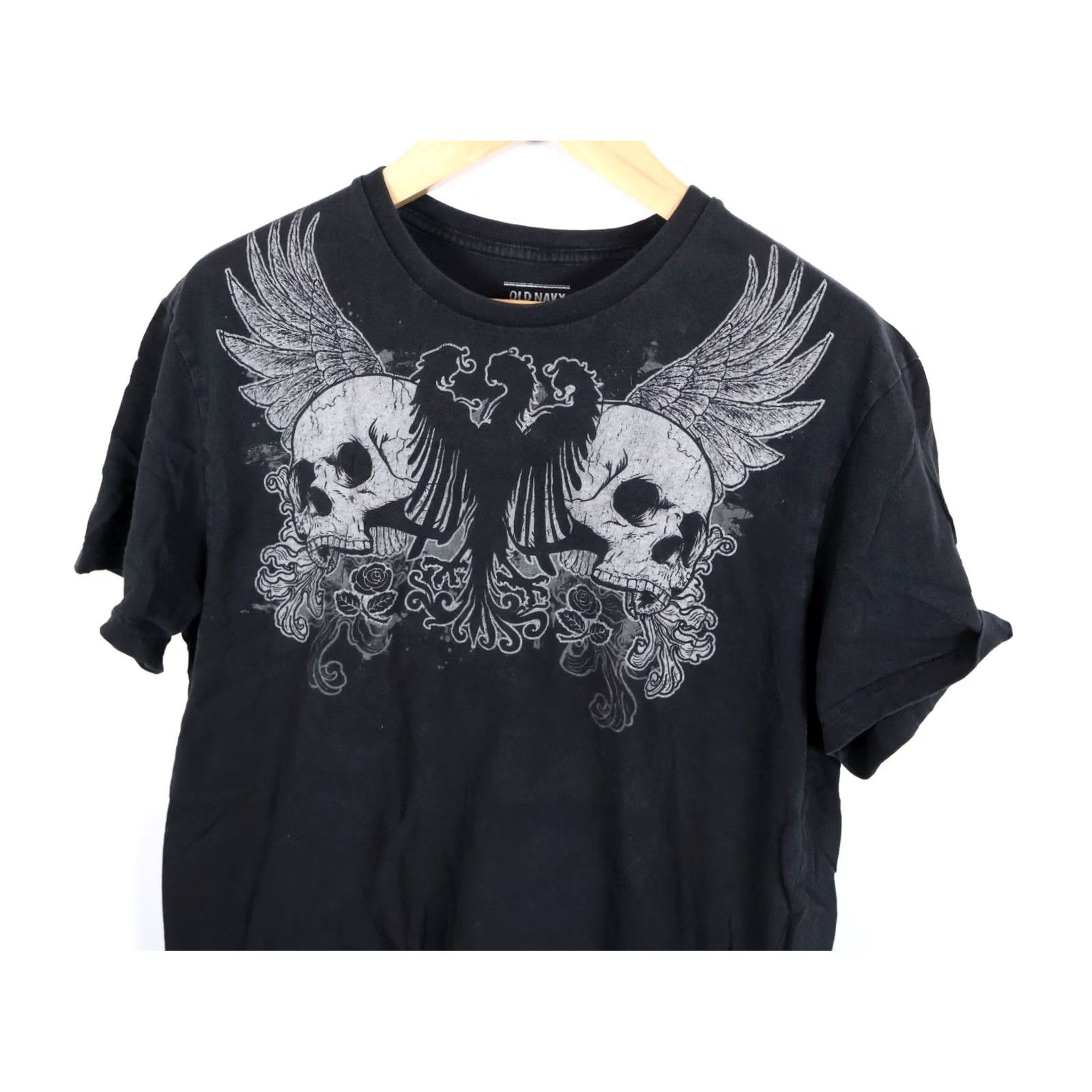 Old Navy VINTAGE Old Navy Skull Wings Graphic Print T-Shirt XL Black Cotton Crew Neck Men XL Retro 2000s Musics MMA Size US XL / EU 56 / 4 - 7 Thumbnail