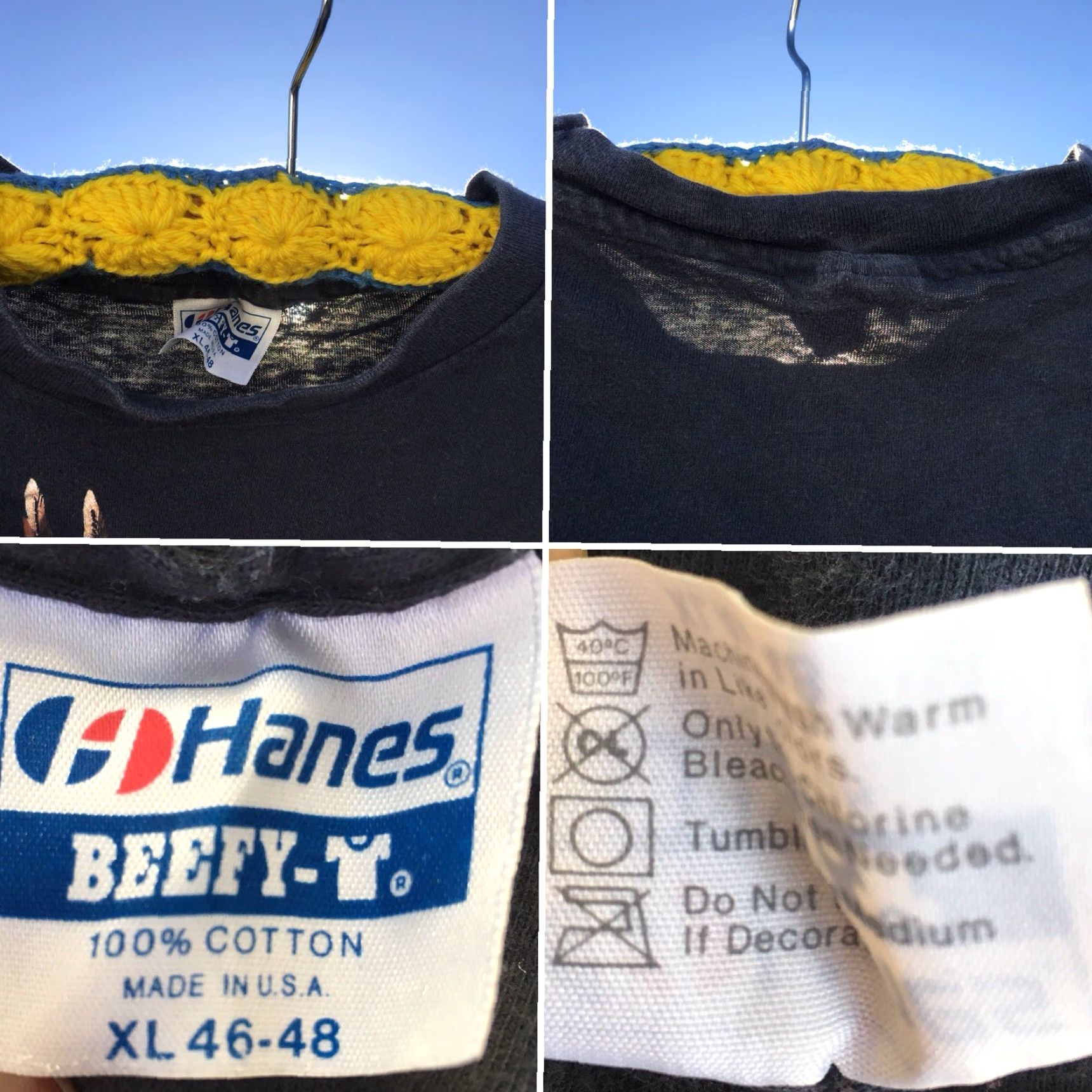 Hanes VINTAGE Harley Davidson Motorcycles T Shirt Black Hills Rally ’87 XL Men Hanes 100% Cotton Graphic Tee Short Sleeve Black 1980s Size US XL / EU 56 / 4 - 4 Thumbnail