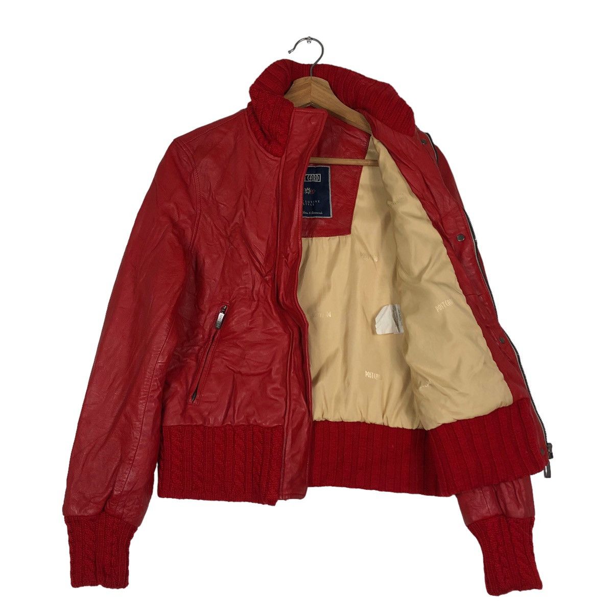Japanese Brand 🔥Cropped Biker Leather Jacket Post Card Made in Italy Size US S / EU 44-46 / 1 - 11 Thumbnail