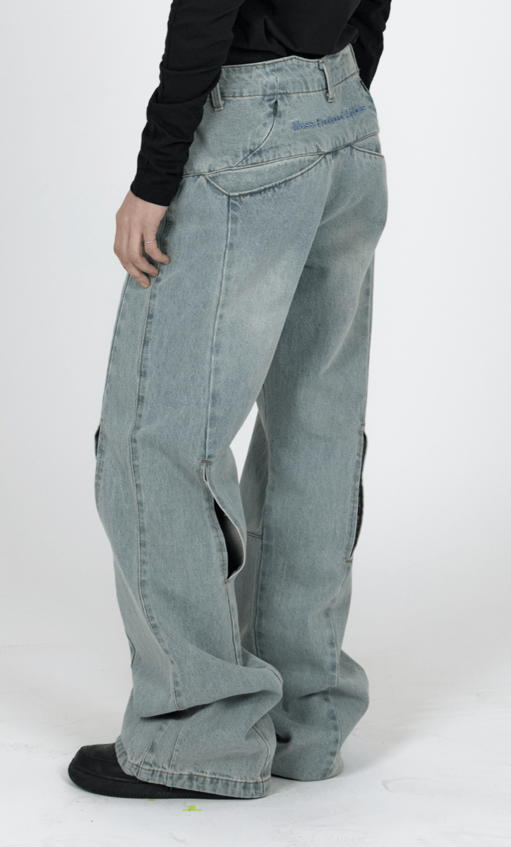 Rick Owens MPa MOTION VENT DENIM PANTS (LIGHT BLUE) , PLASTICPRODUCT Size US 29 - 6 Thumbnail