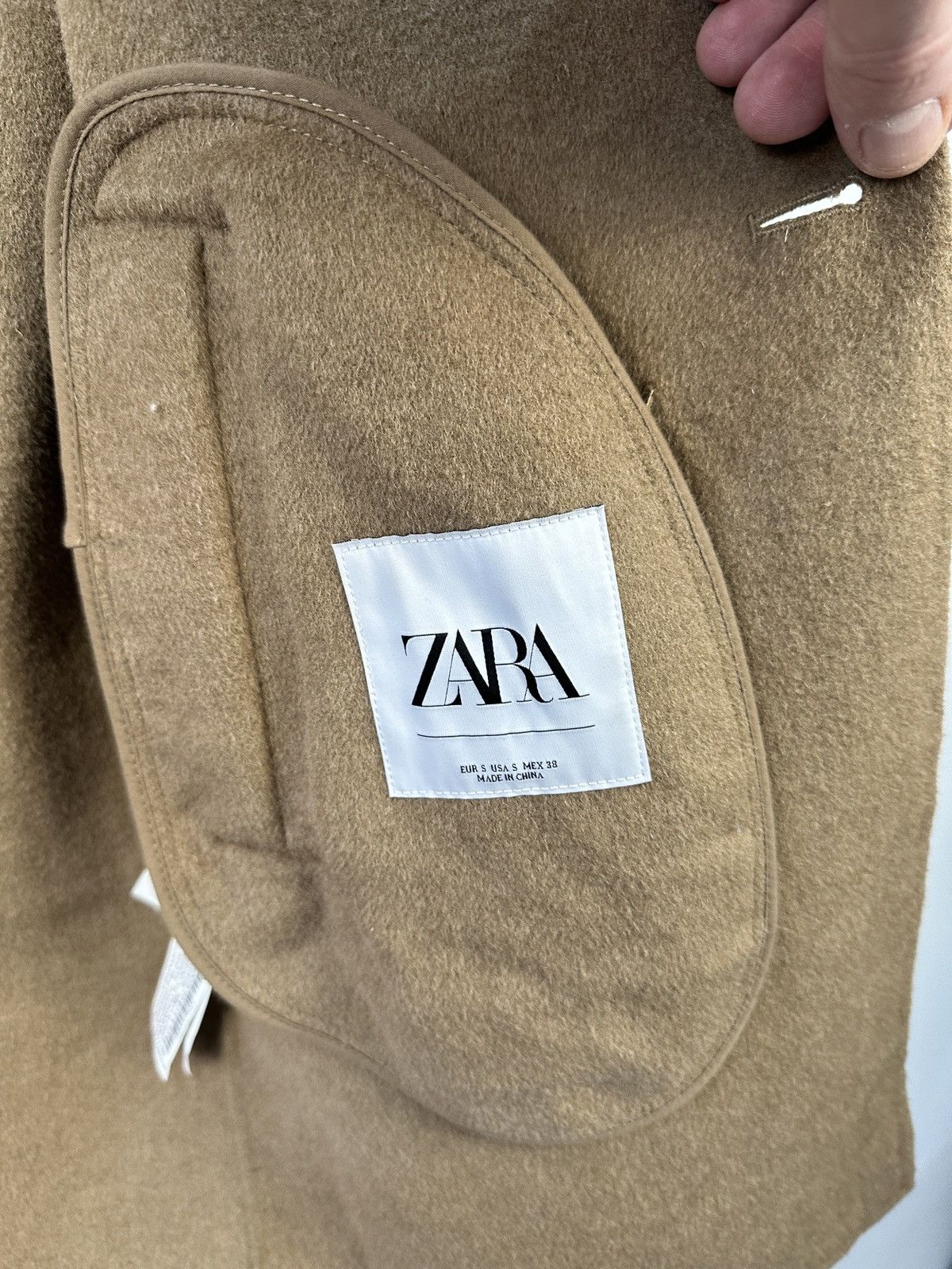 Zara Zara Camel Wool Blend Coat Overcoat Classic Single Breasted Size US M / EU 48-50 / 2 - 7 Thumbnail