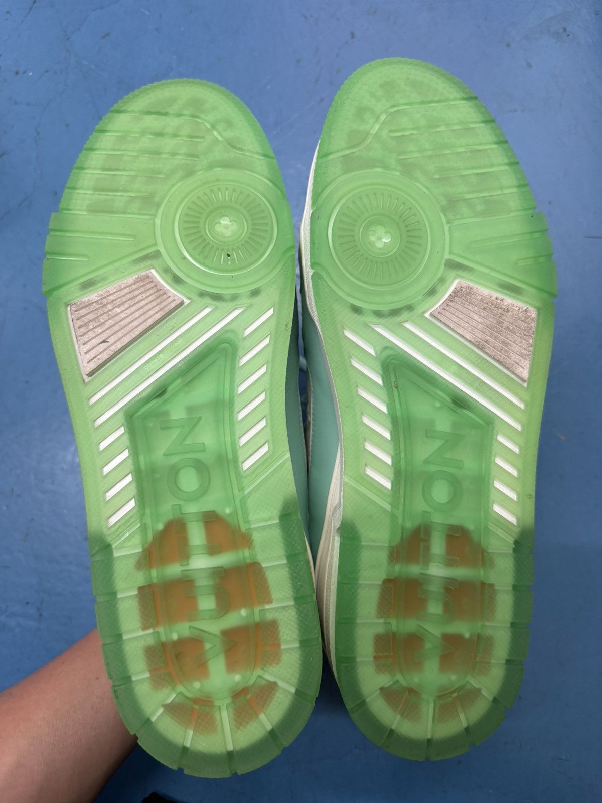 Louis Vuitton LOUIS VUITTON TEAL SNEAKERS Size US 12 / EU 45 - 4 Thumbnail