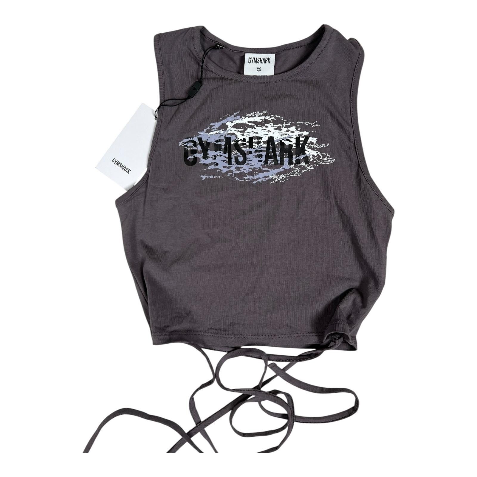 Gymshark Gymshark Shirt Womens Extra Small Slate Lavender Ribbon Crop Size XS / US 0-2 / IT 36-38 - 1 Thumbnail