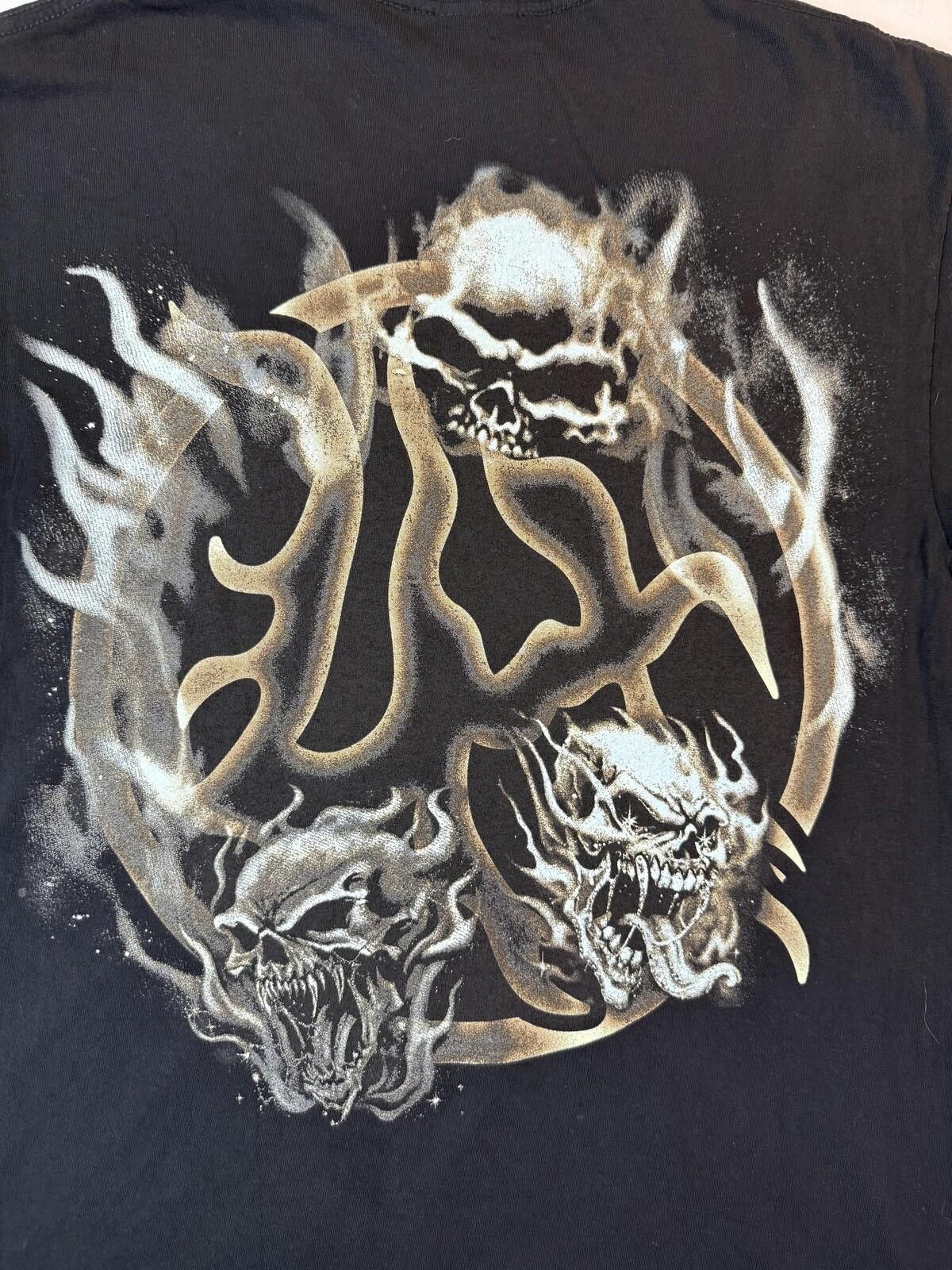 Lost hills Lost Hills Shirt Mens M Black Skull Flames Streetwear Metal Size US M / EU 48-50 / 2 - 5 Thumbnail